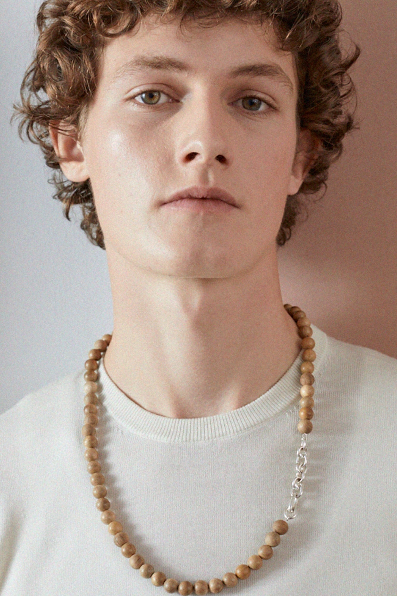 Wood Beads Necklace Man