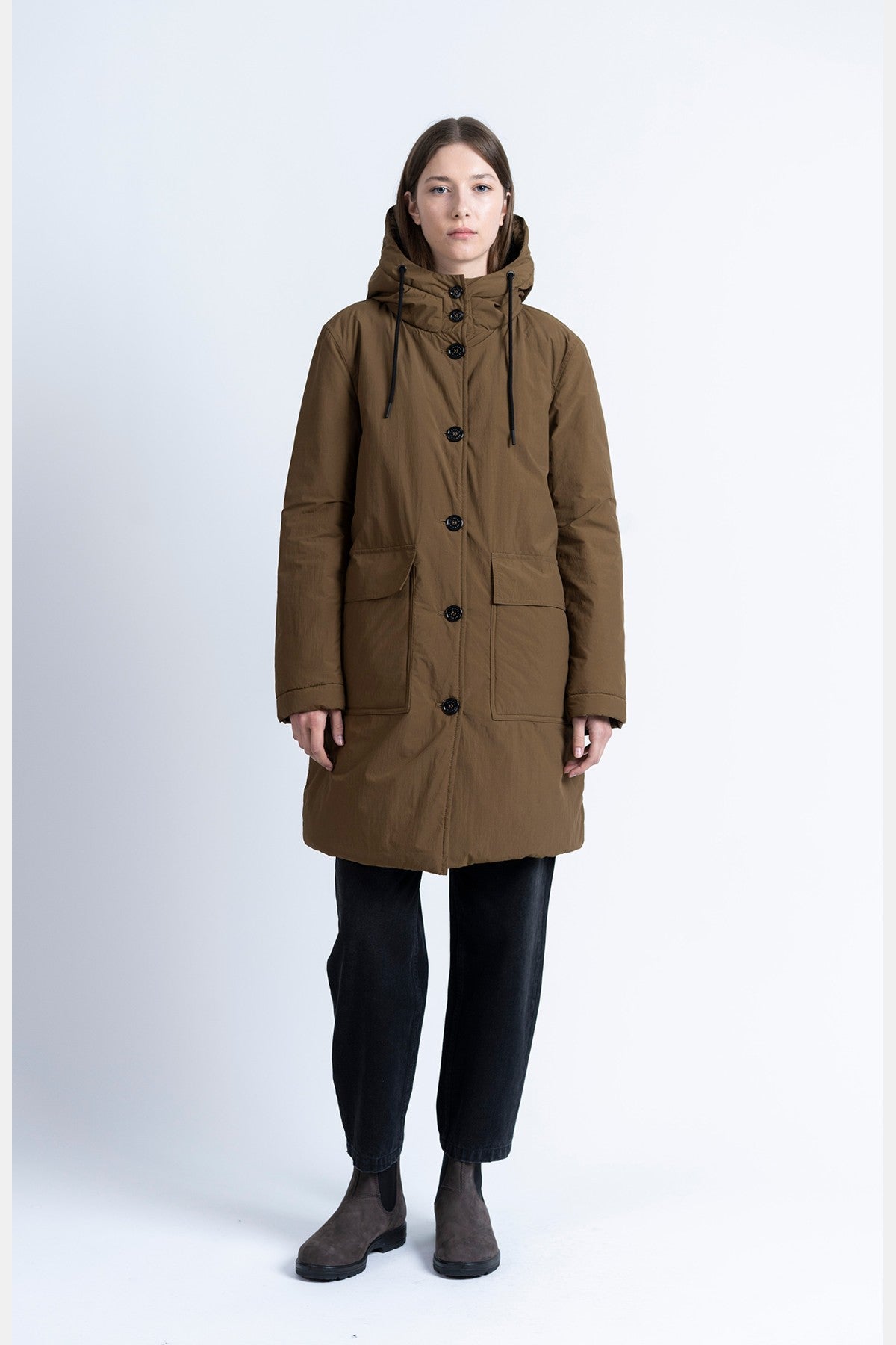 Lucy Padded Jacket Dark Camel