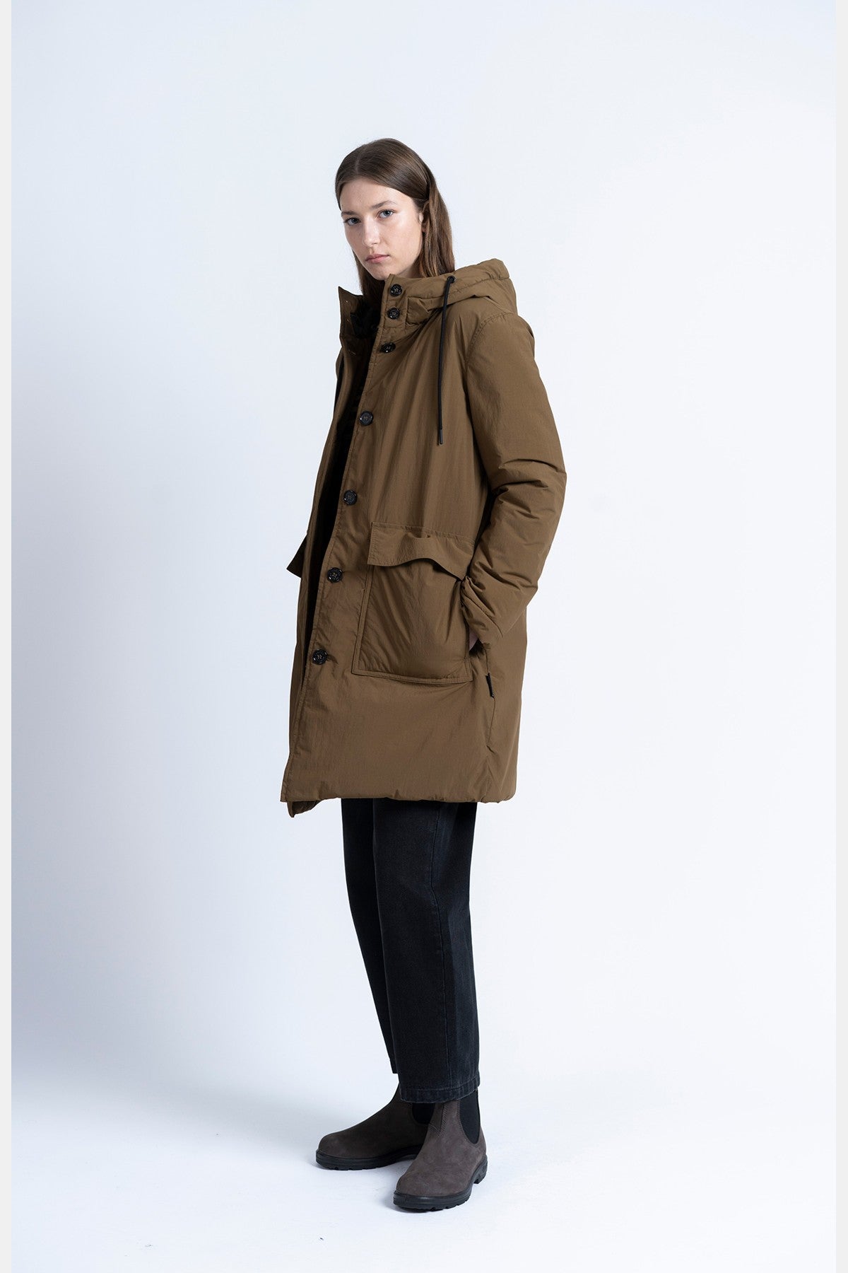 Lucy Padded Jacket Dark Camel