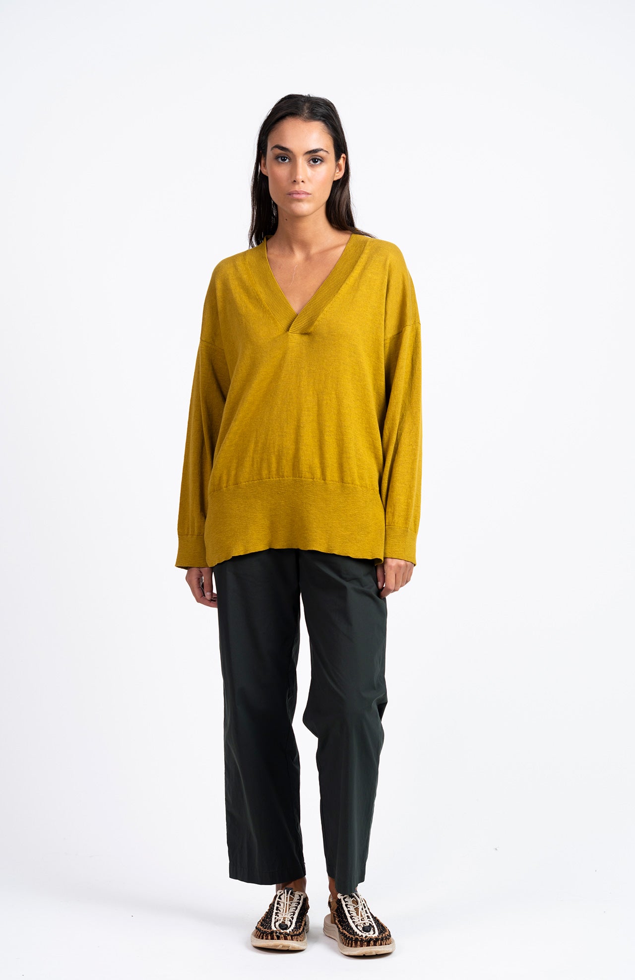 Confya Poplin Pants Dark Green