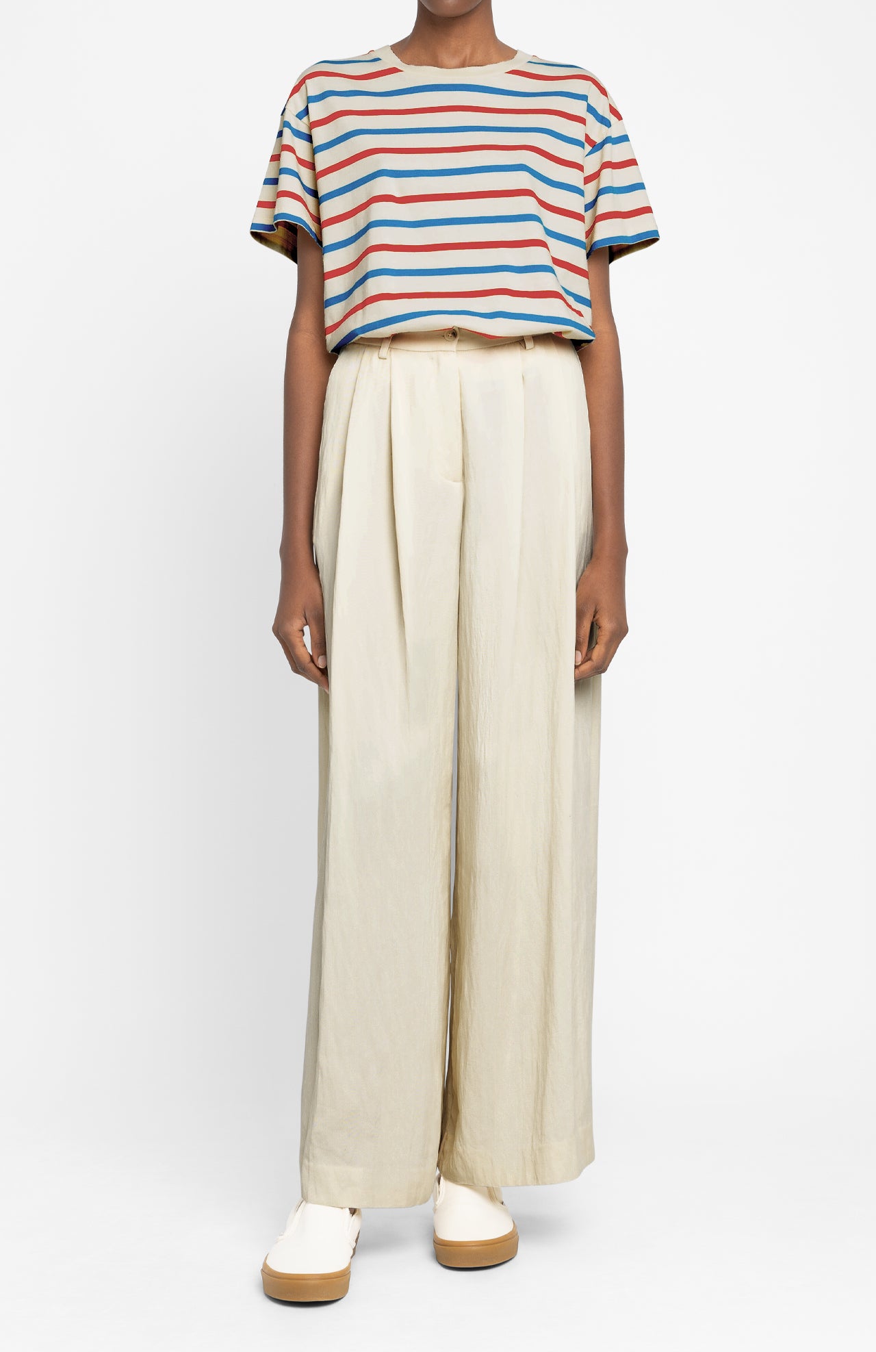 Elise Striped T-shirt Coral