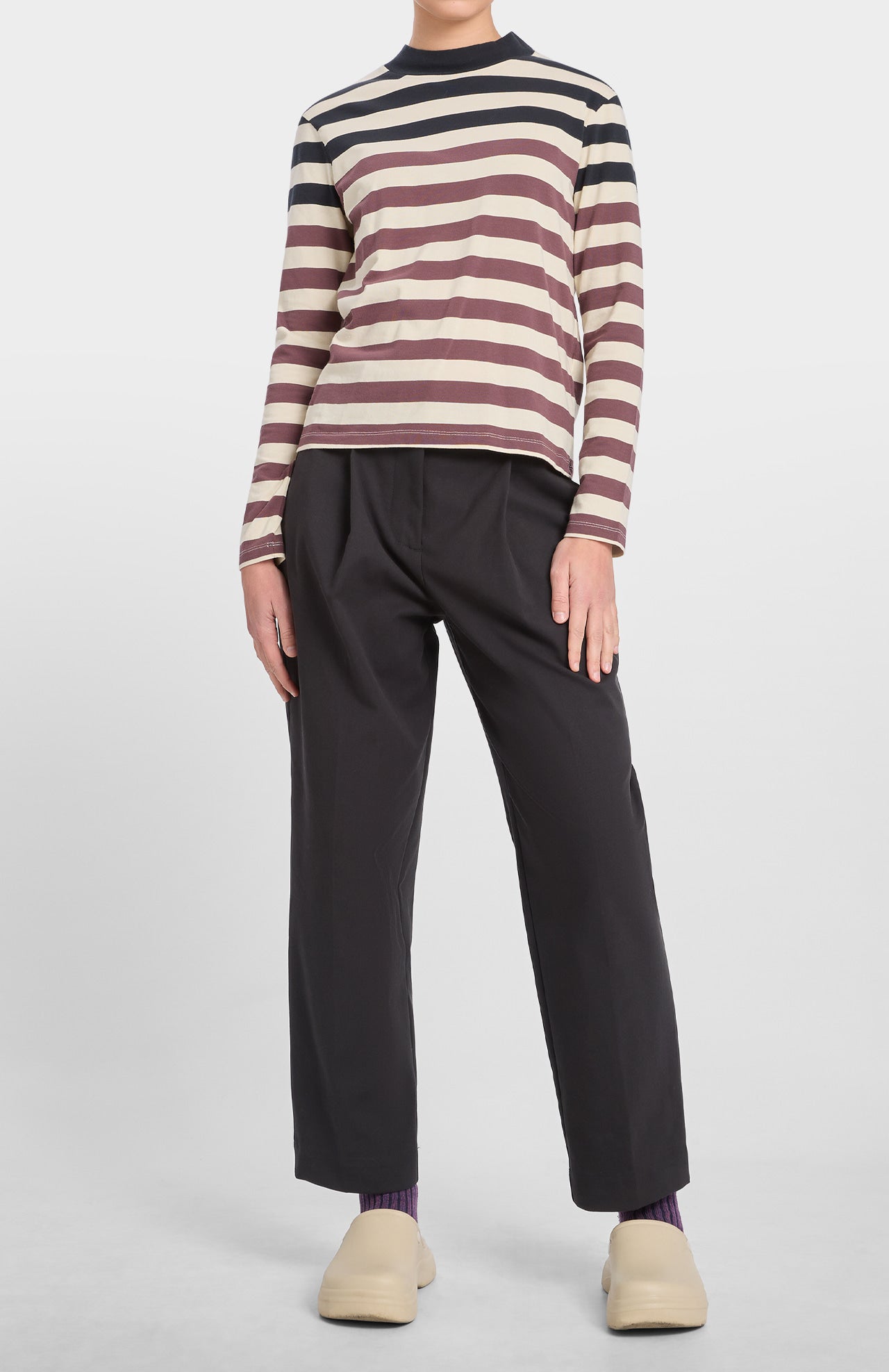 Esna Striped Longsleeve Burgundy
