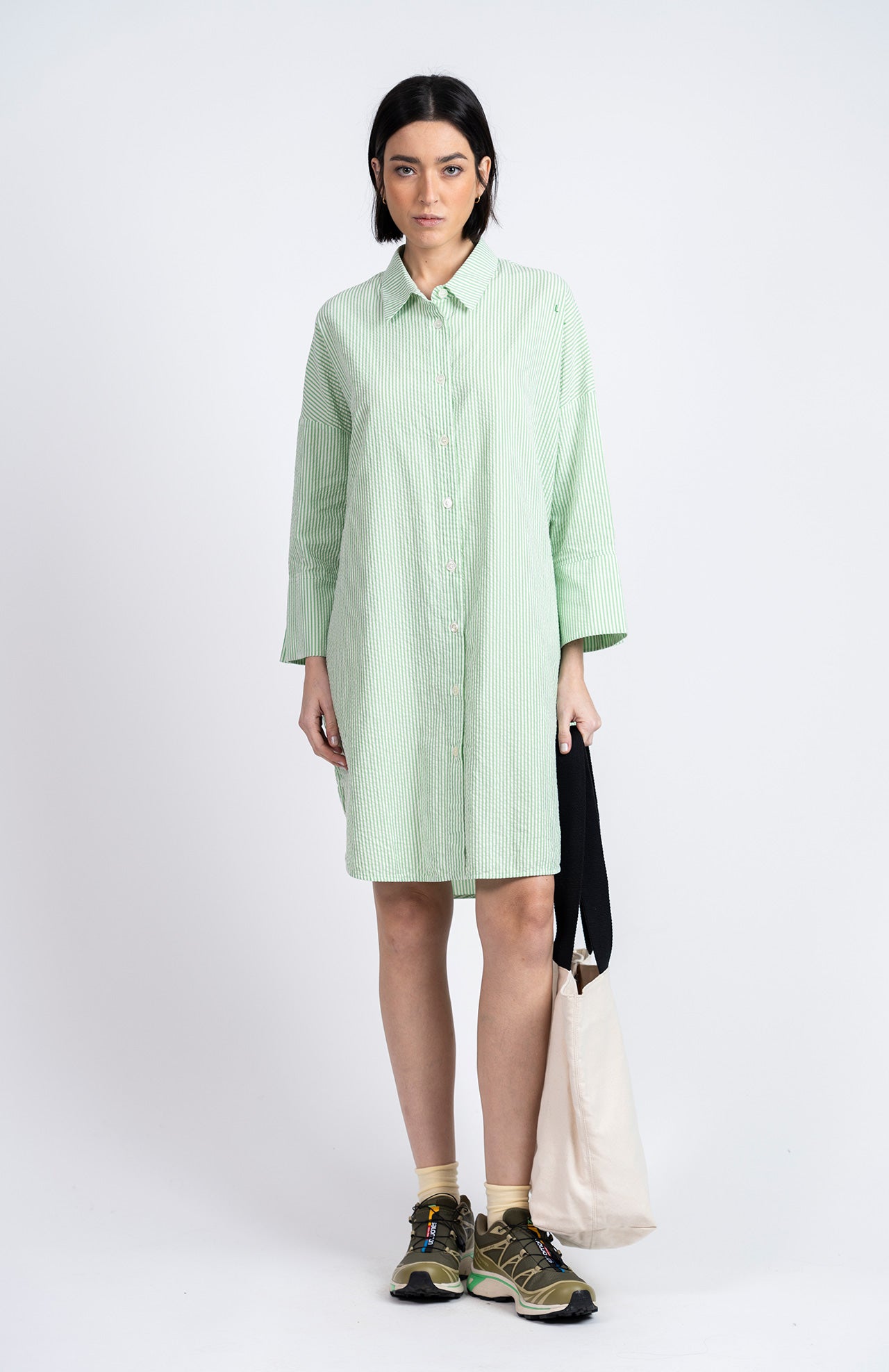 Maiana Striped Dress Green