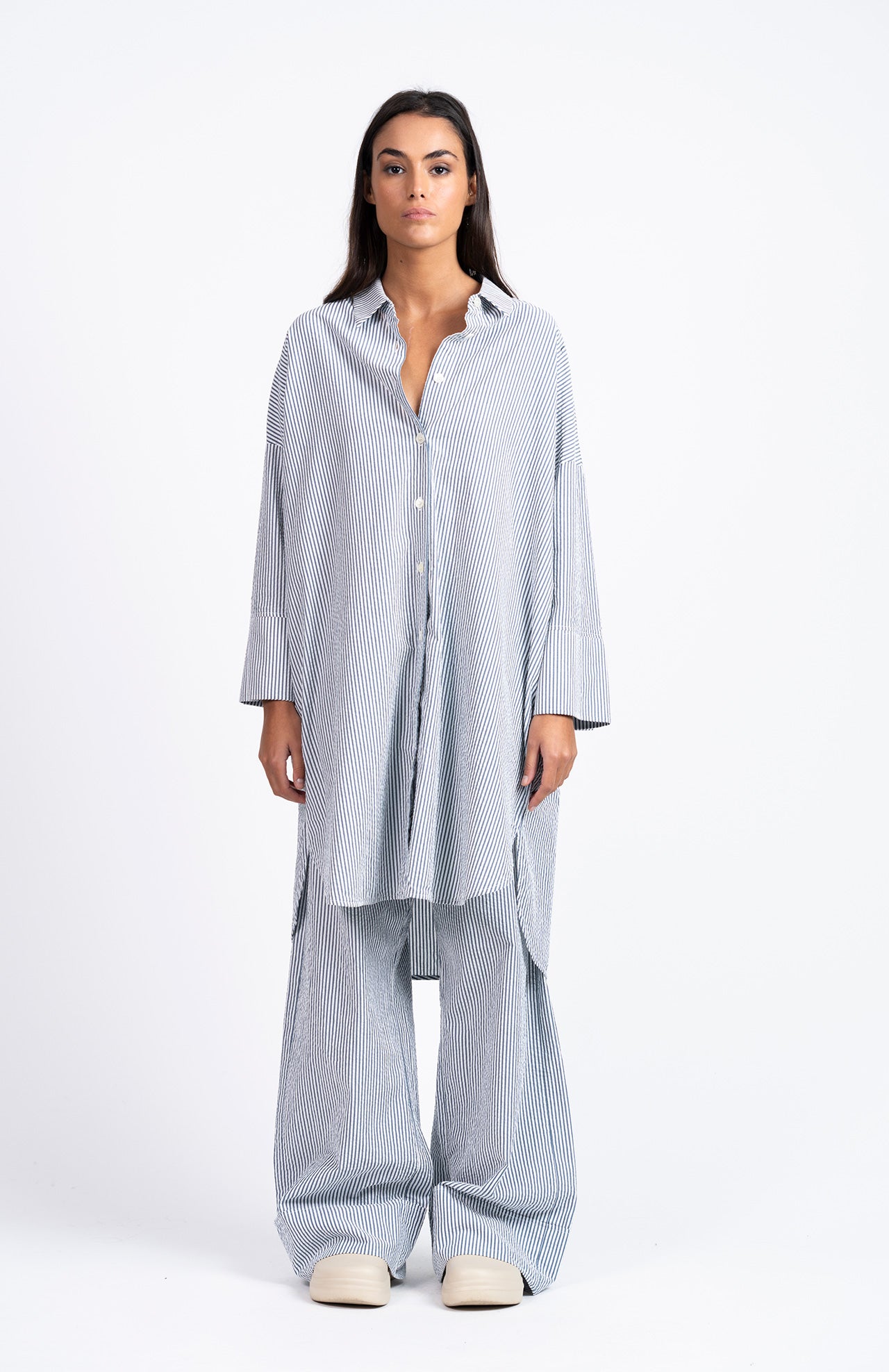 Maiana Striped Dress Blue
