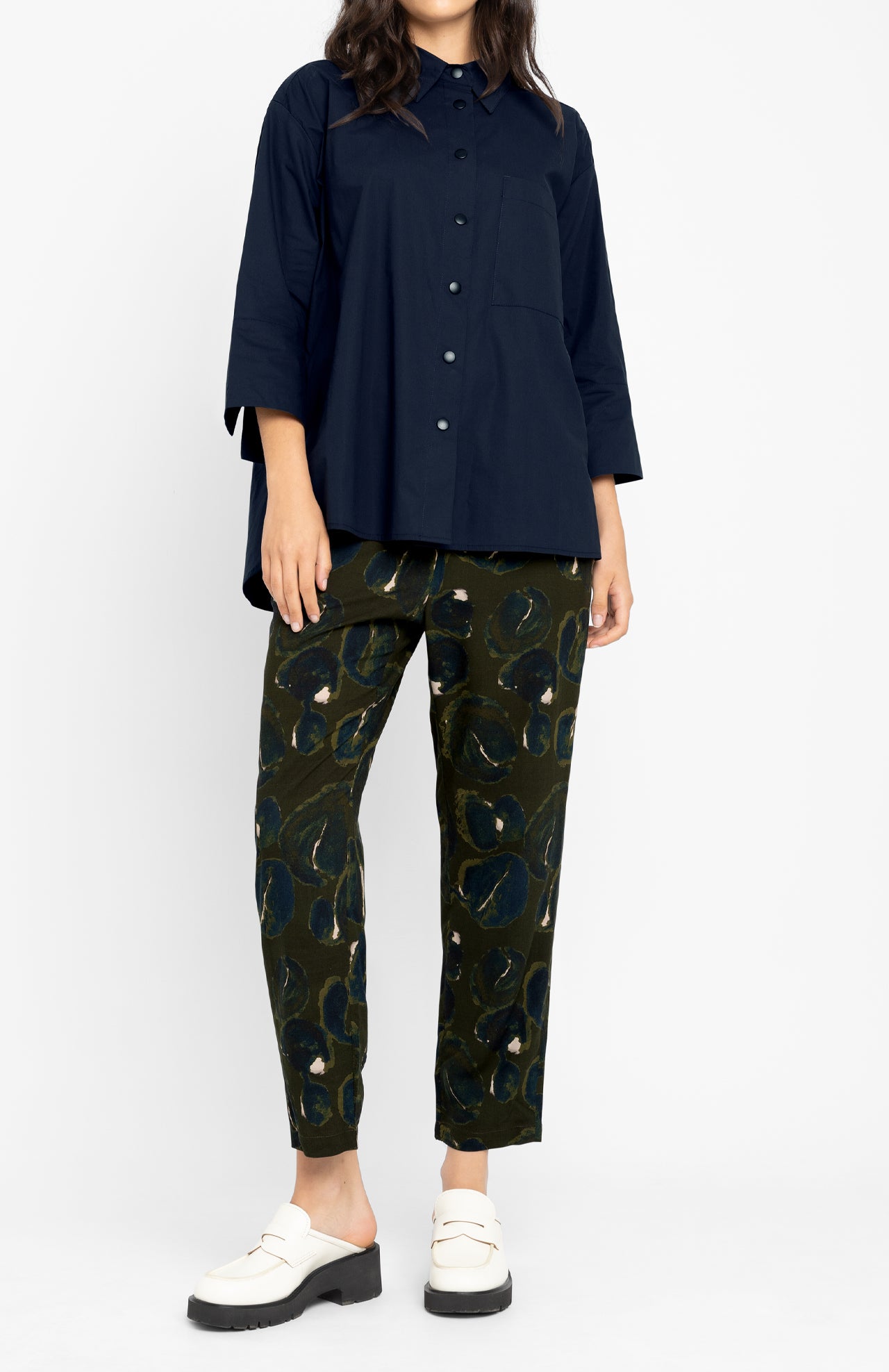 Mileno Poplin Shirt Navy
