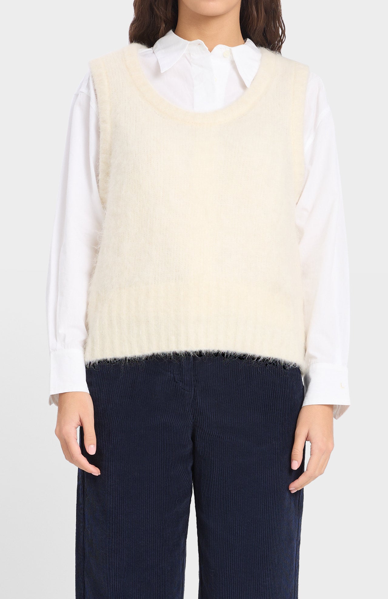 Zala Vest Pullover Ecru