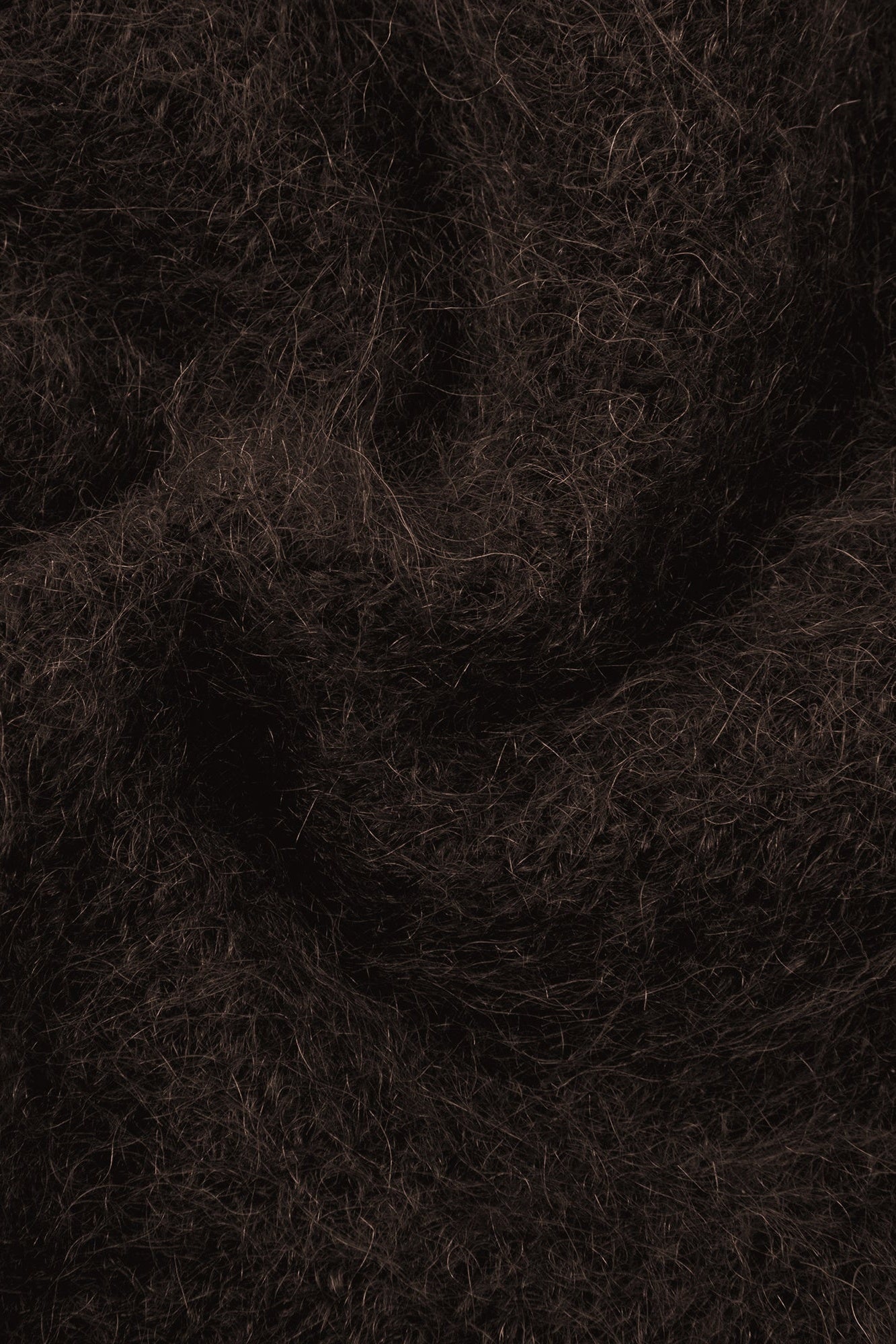 Andigne Mohair Coeur Cardigan Brown