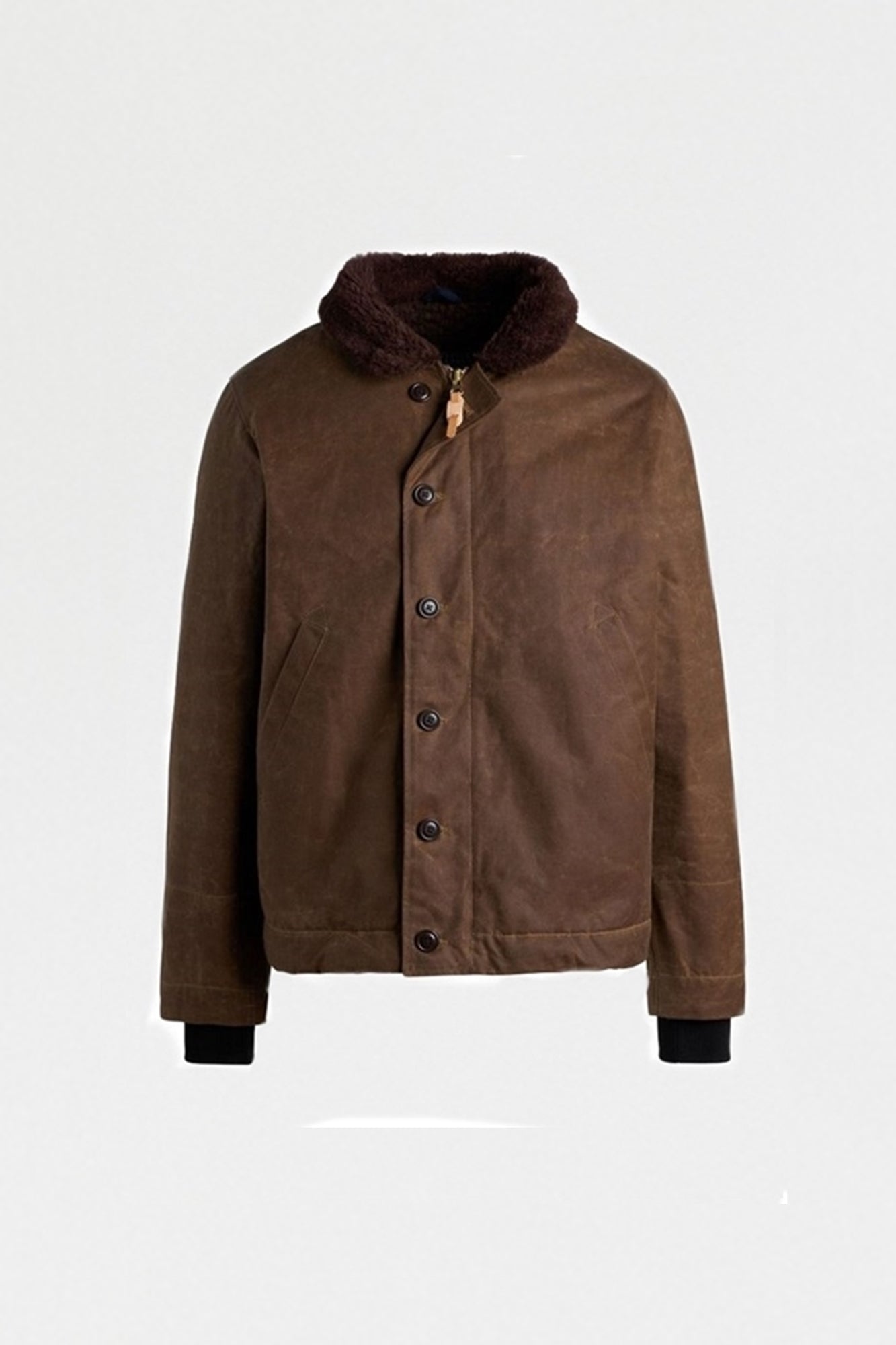 New Deck Waxed Jacket Dark Tan