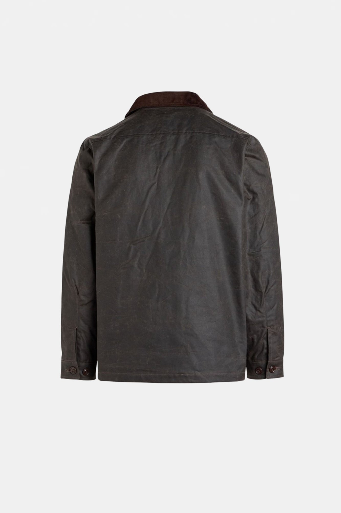 Waxed Cotton Work Jacket Chocolate