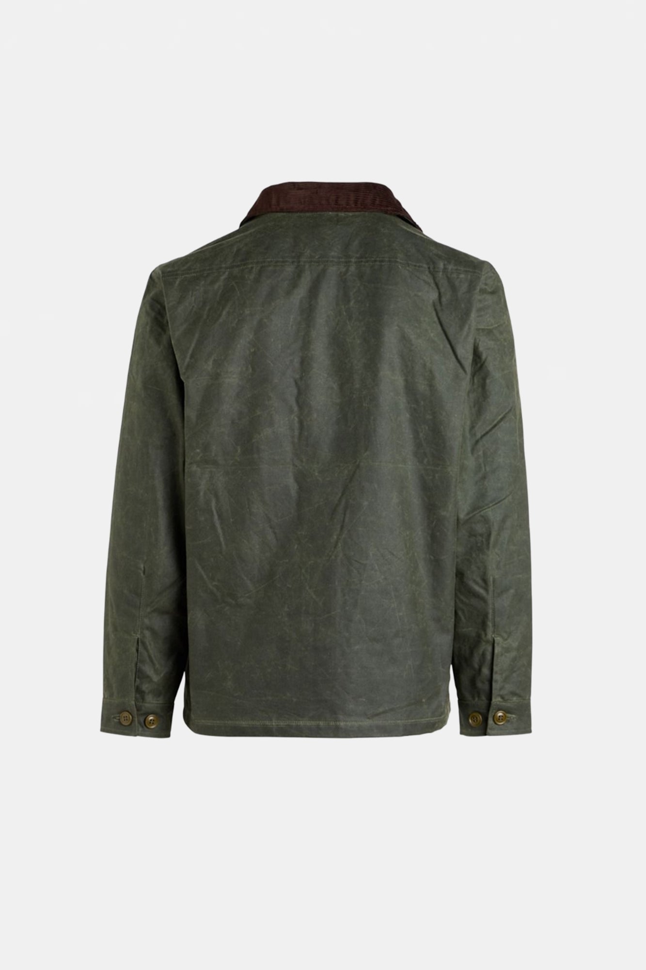 Waxed Cotton Work Jacket Dark Green