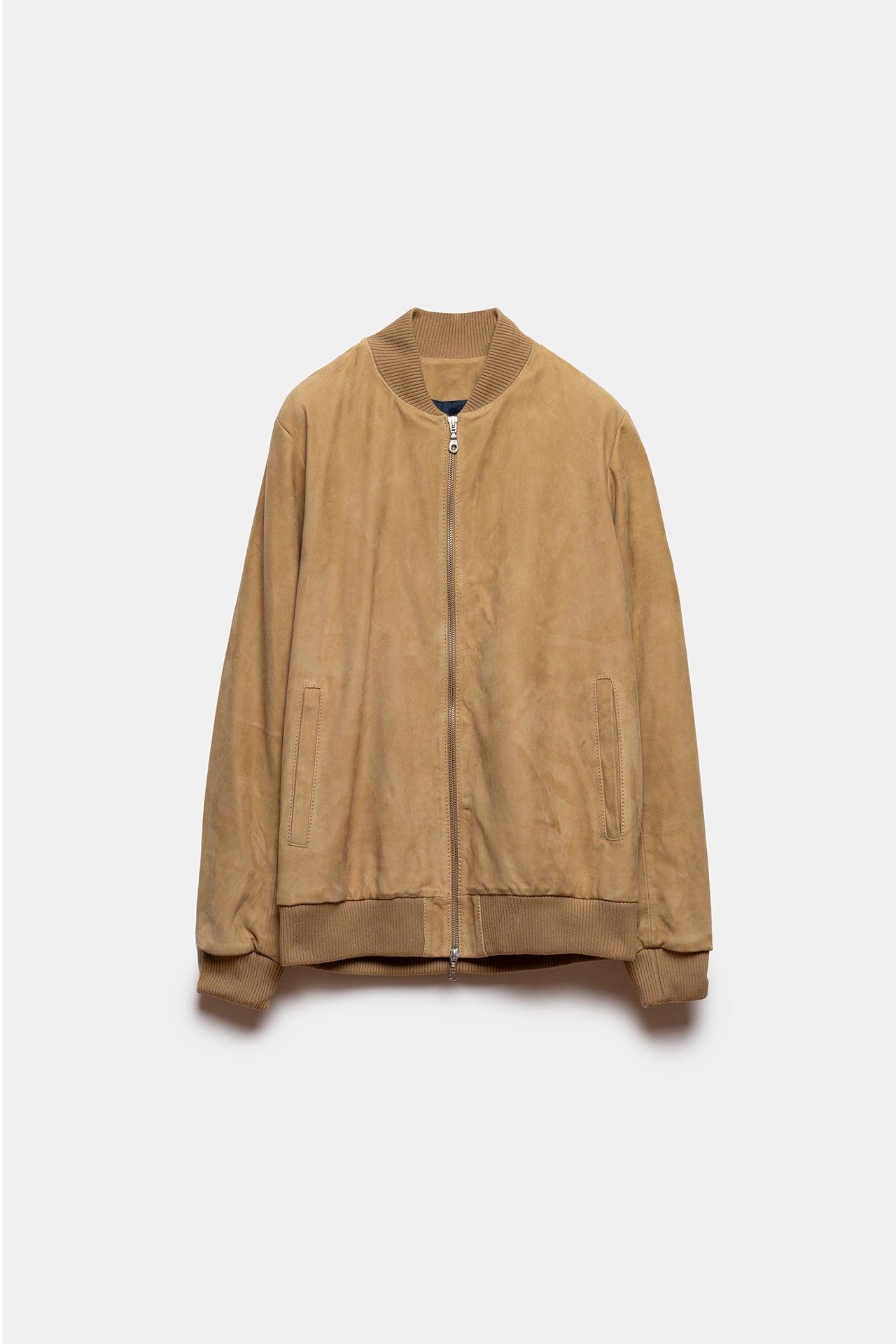 Keisuke Leather Bomber Jacket Mustard