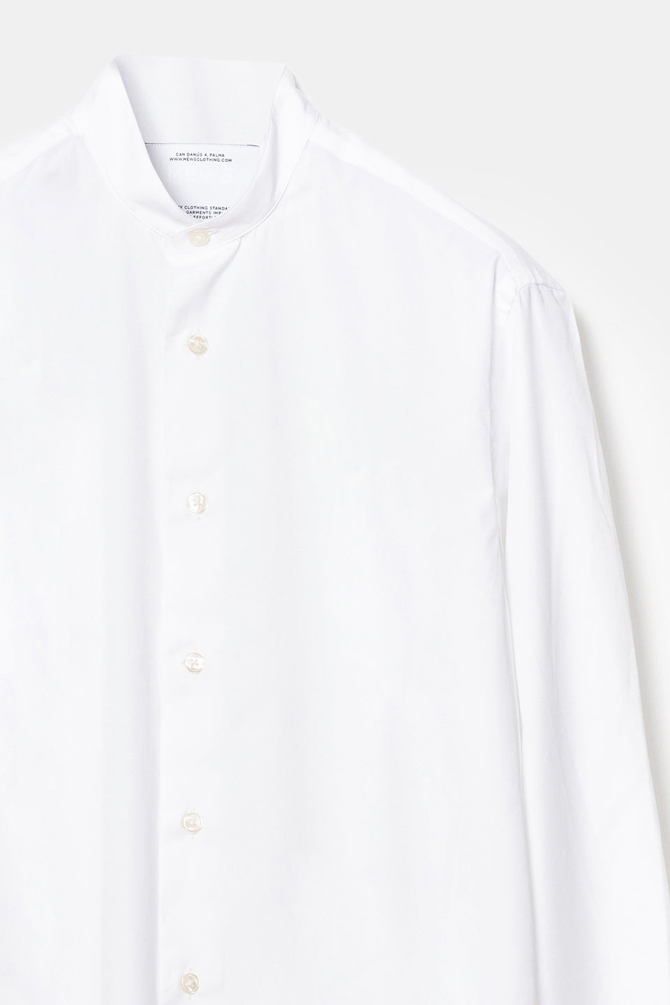 Mao Poplin Shirt White