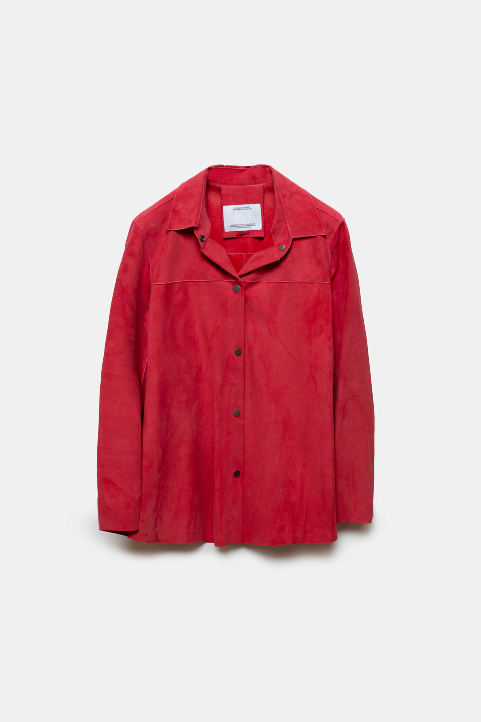 Randa Leather Overshirt Red