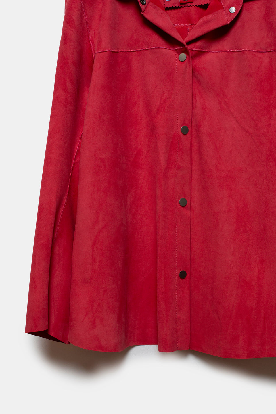 Randa Leather Overshirt Red
