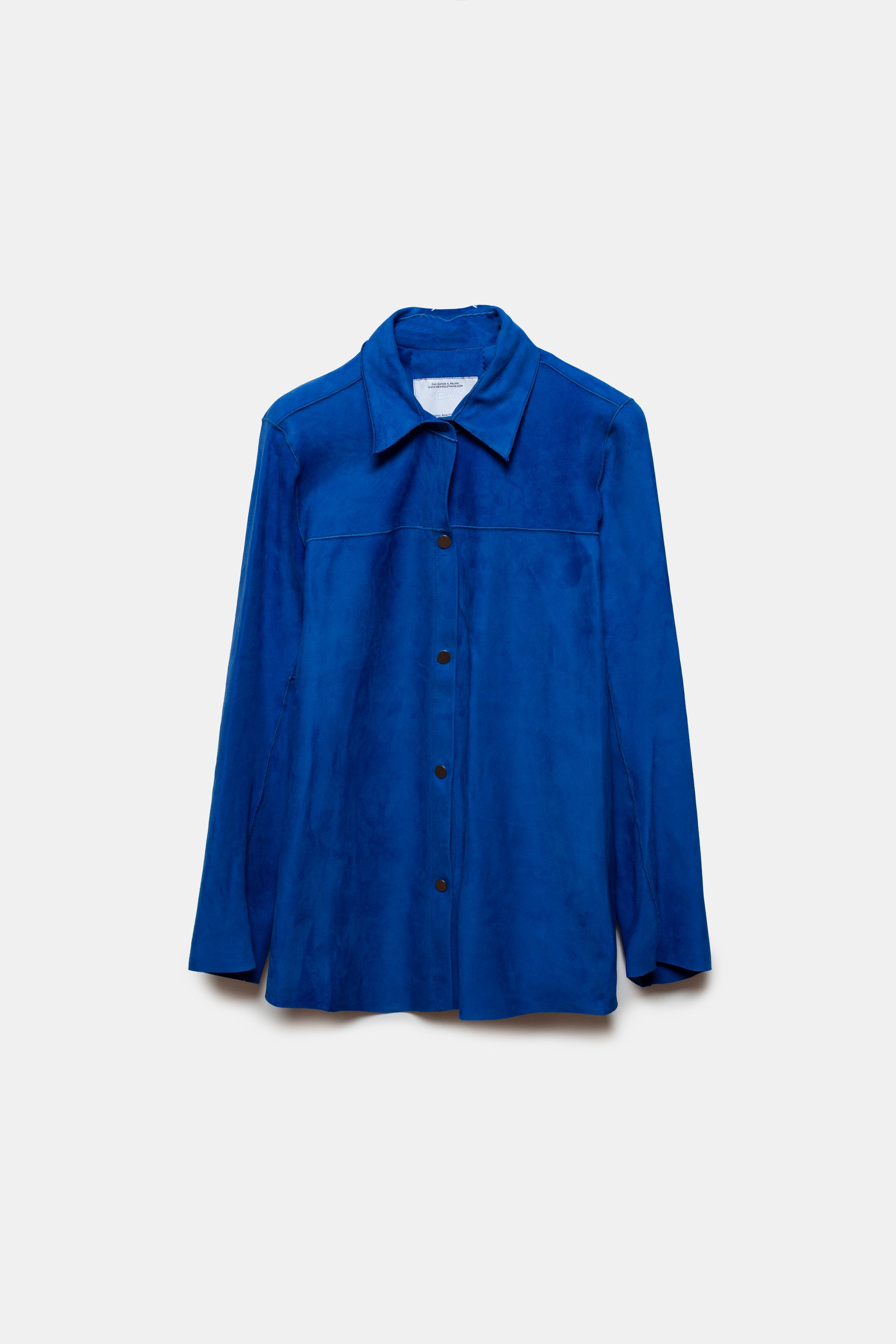 Randa Leather Overshirt Blue