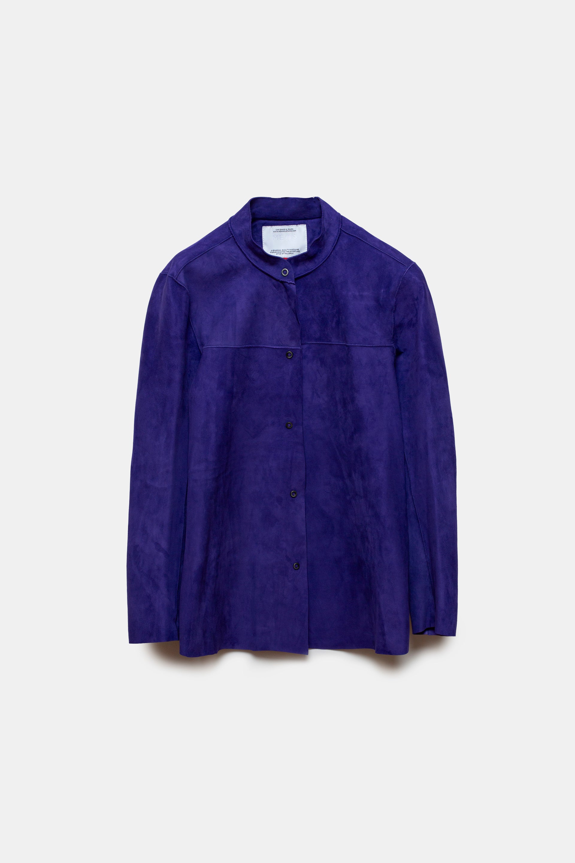 Randy Mao Leather Overshirt Purple