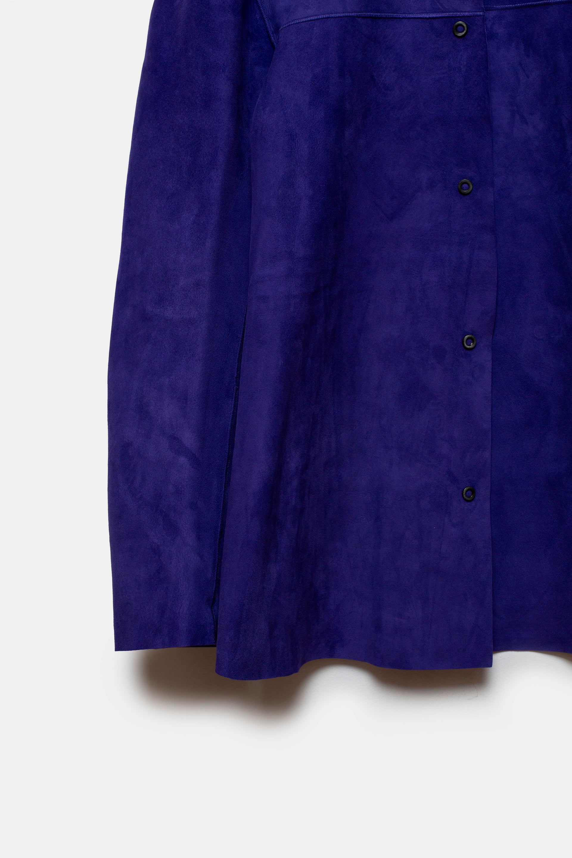 Randy Mao Leather Overshirt Purple