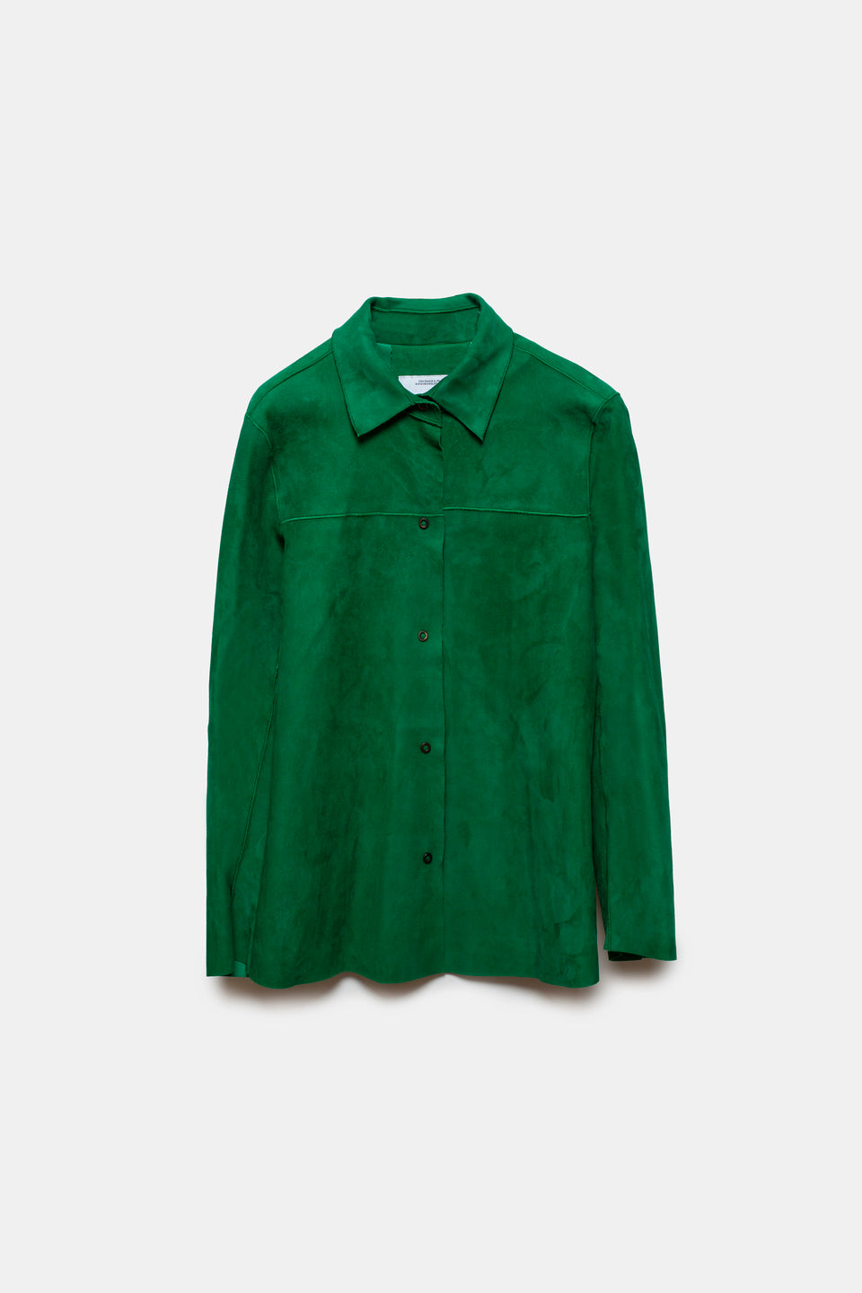 Randa Leather Overshirt Green
