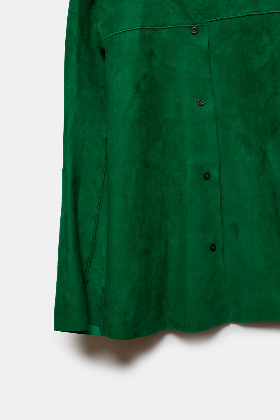 Randa Leather Overshirt Green