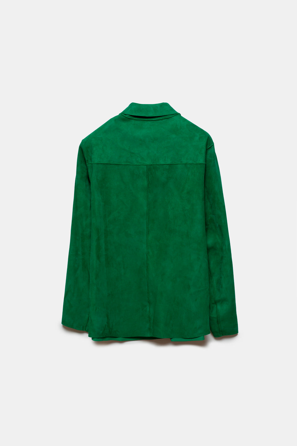 Randa Leather Overshirt Green