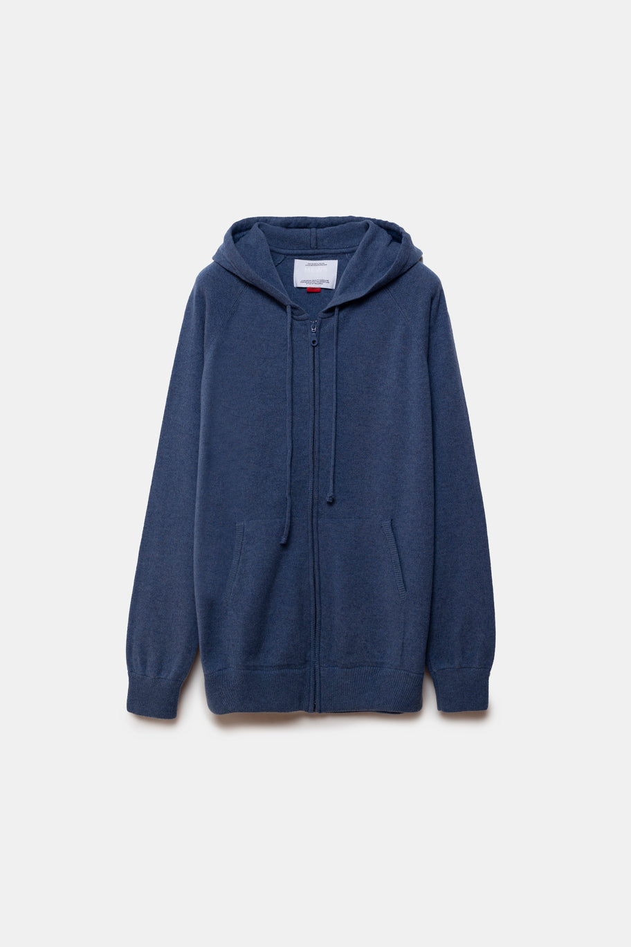 Rigel Knit Cashmere Zip Hoodie Blue