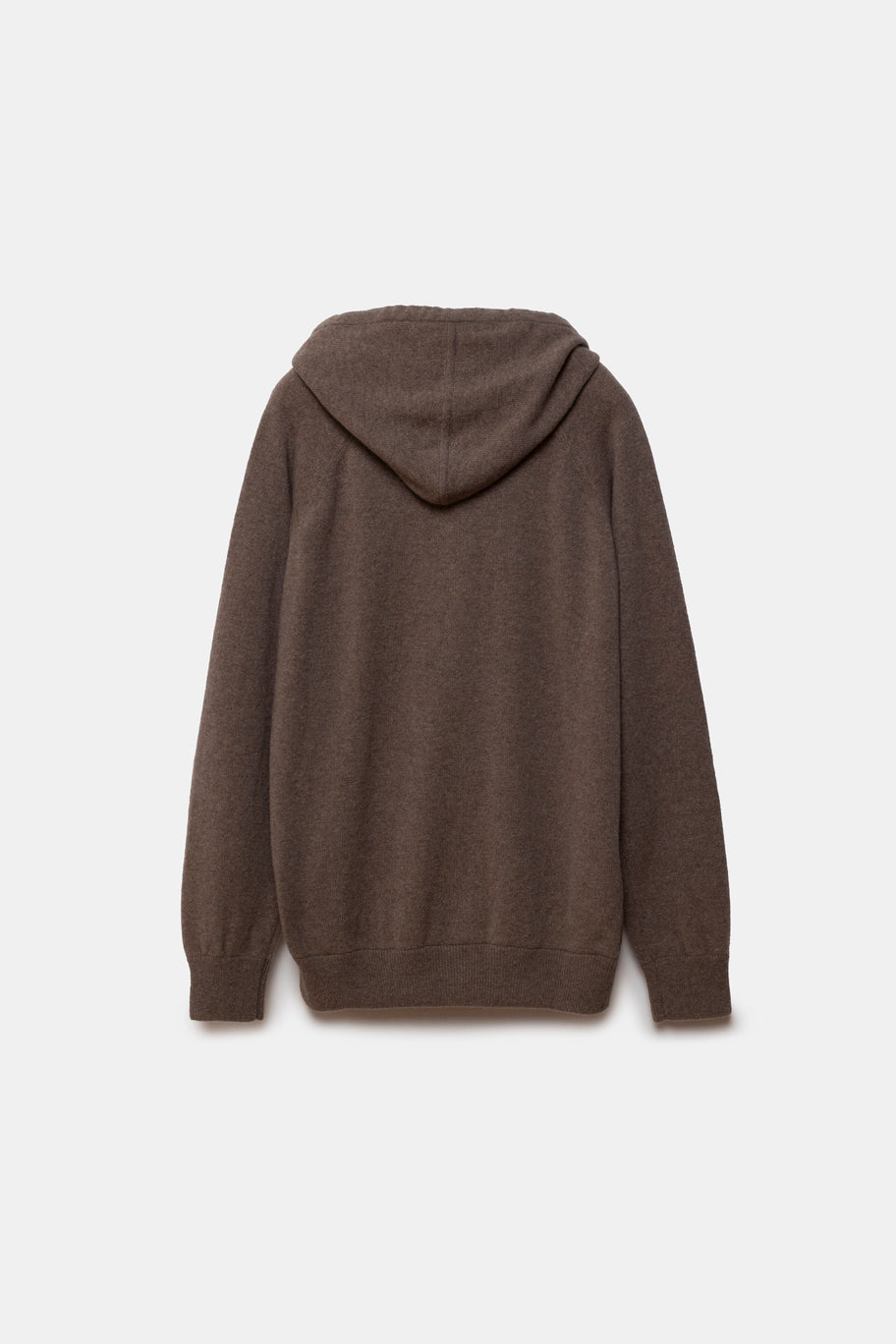 Rigel Knit Cashmere Zip Hoodie Brown