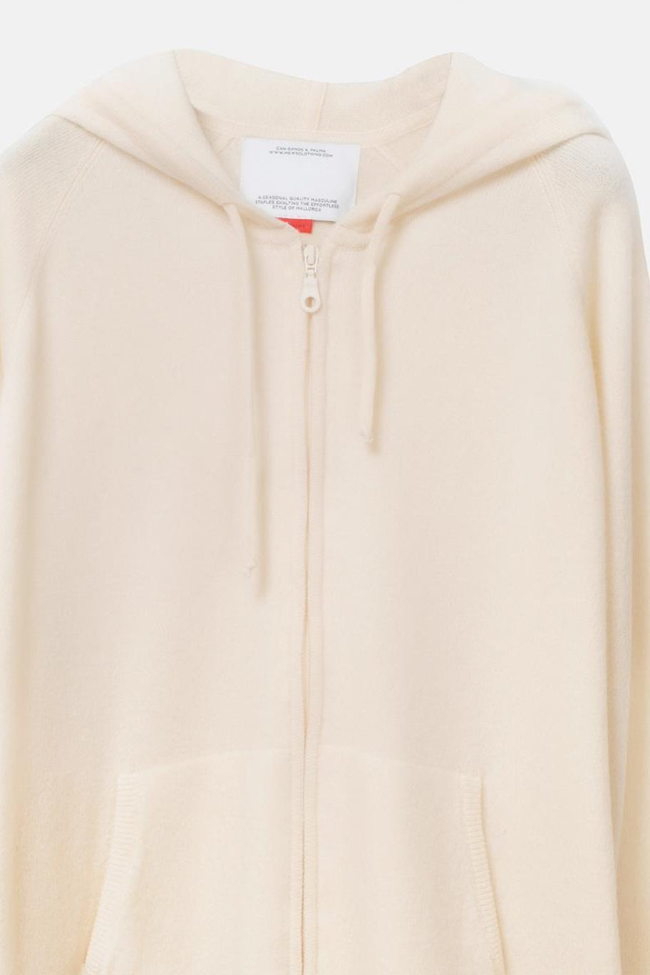 Rigel Knit Cashmere Zip Hoodie Off White