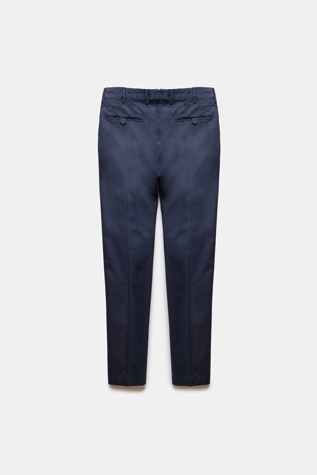 Traccio Lyocell-Cotton Trousers Navy
