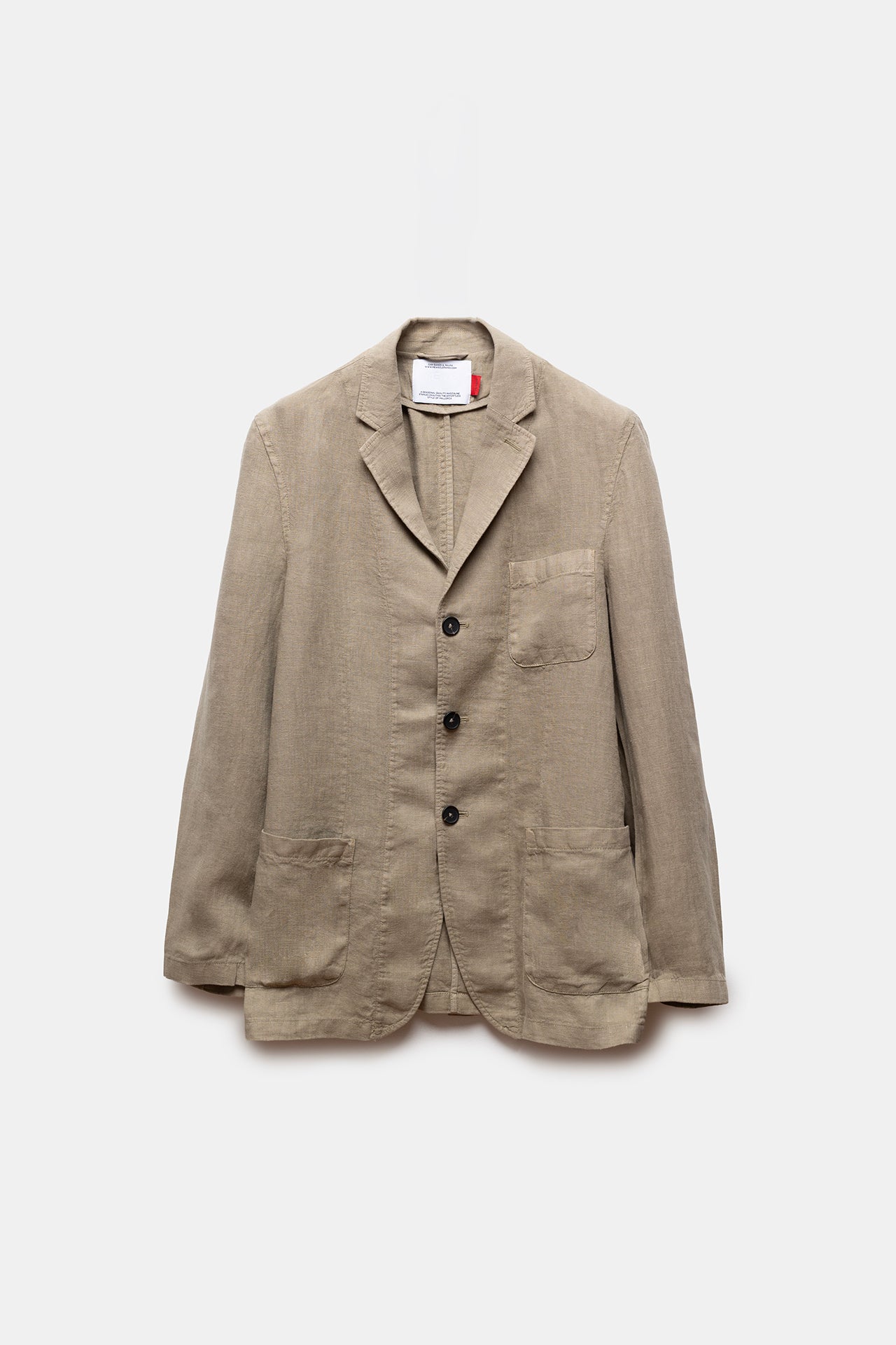 Zafer Linen Blazer Olive Green