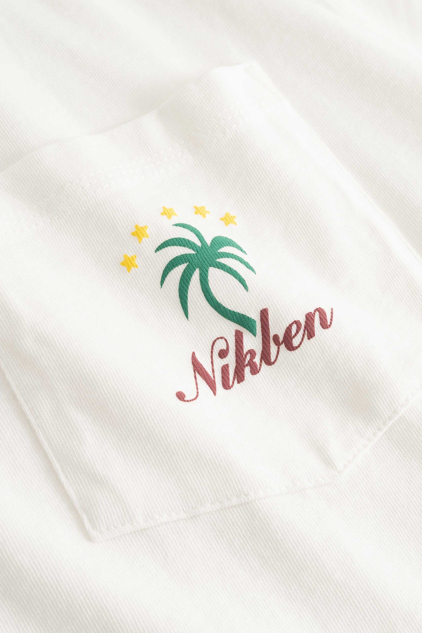 Palm Pocket Tee White