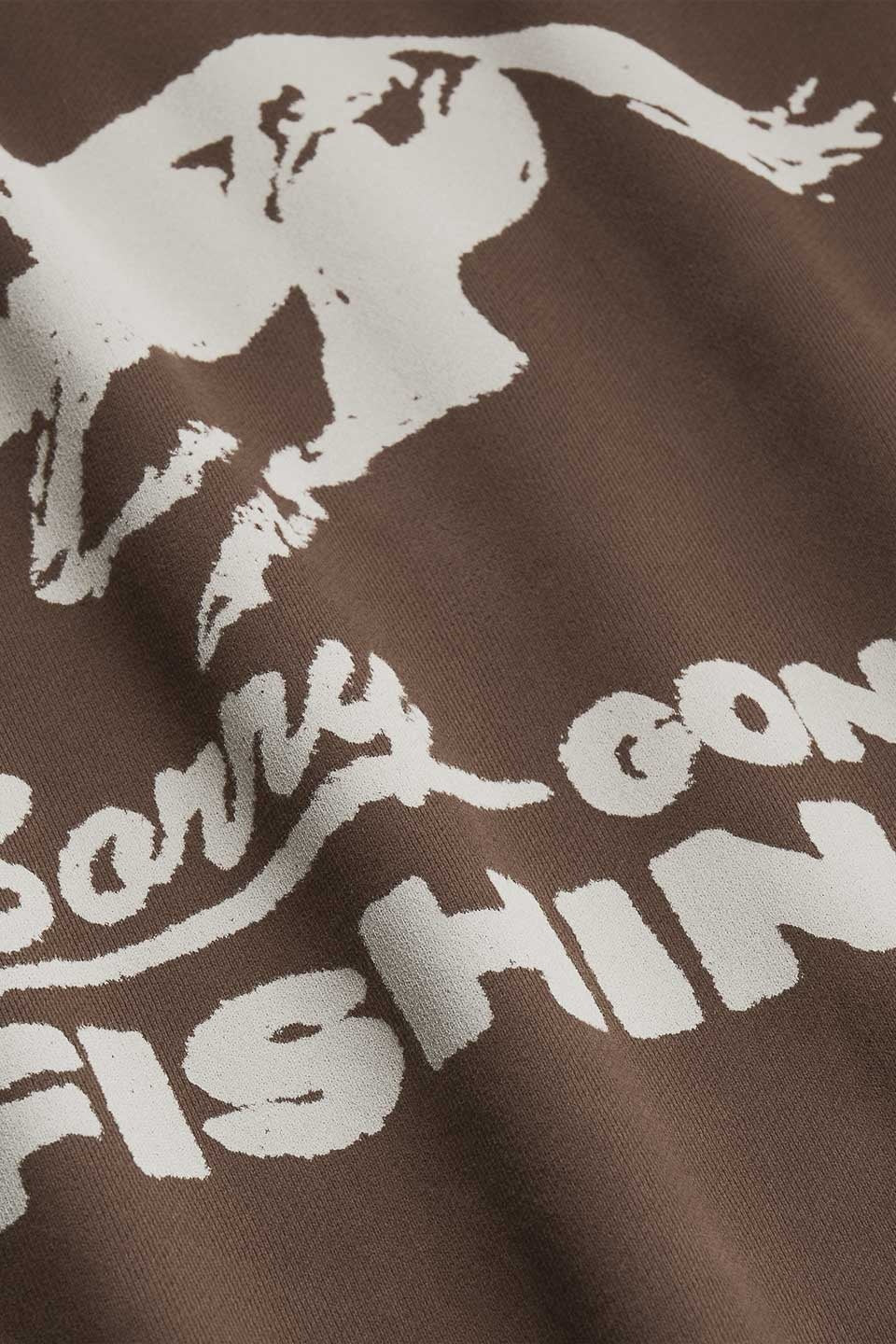 Gone Fishing Crew Sweatshirt Brown