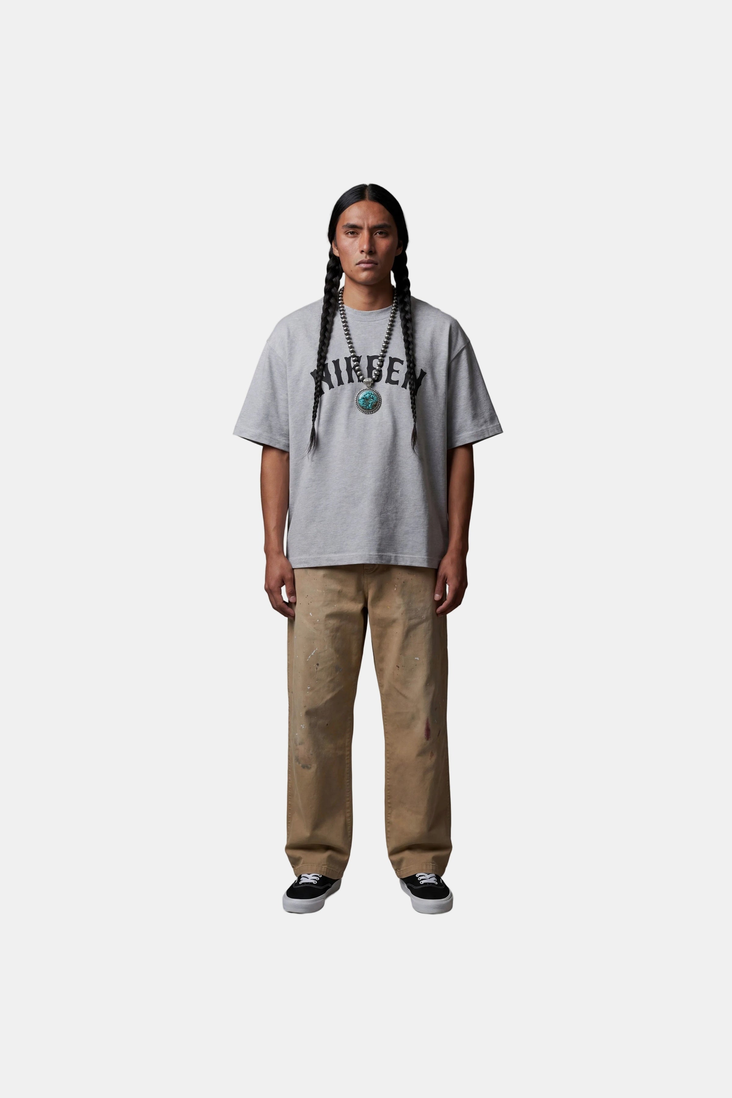 Heavy Varsity Tee Grey Melange