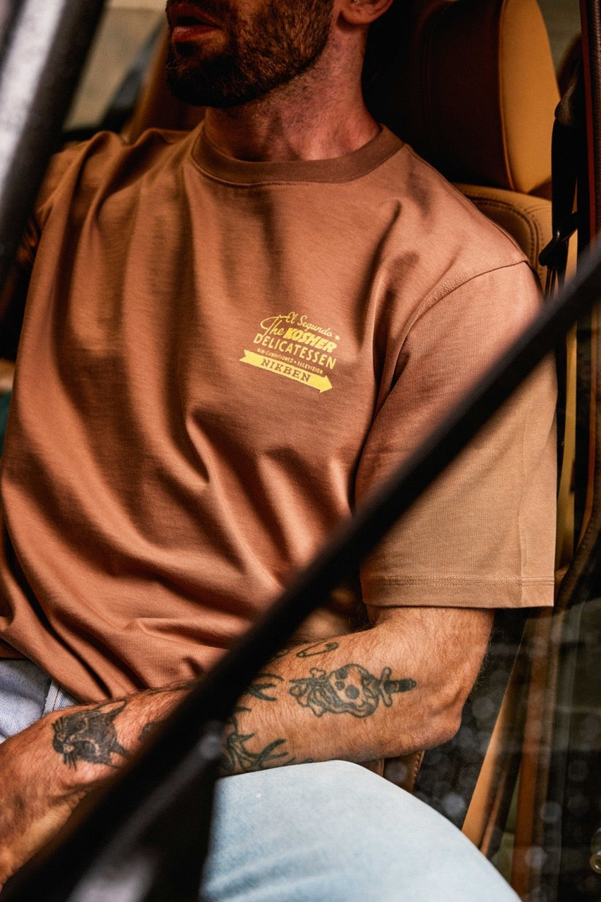 Matzo Ball Tee Tobacco