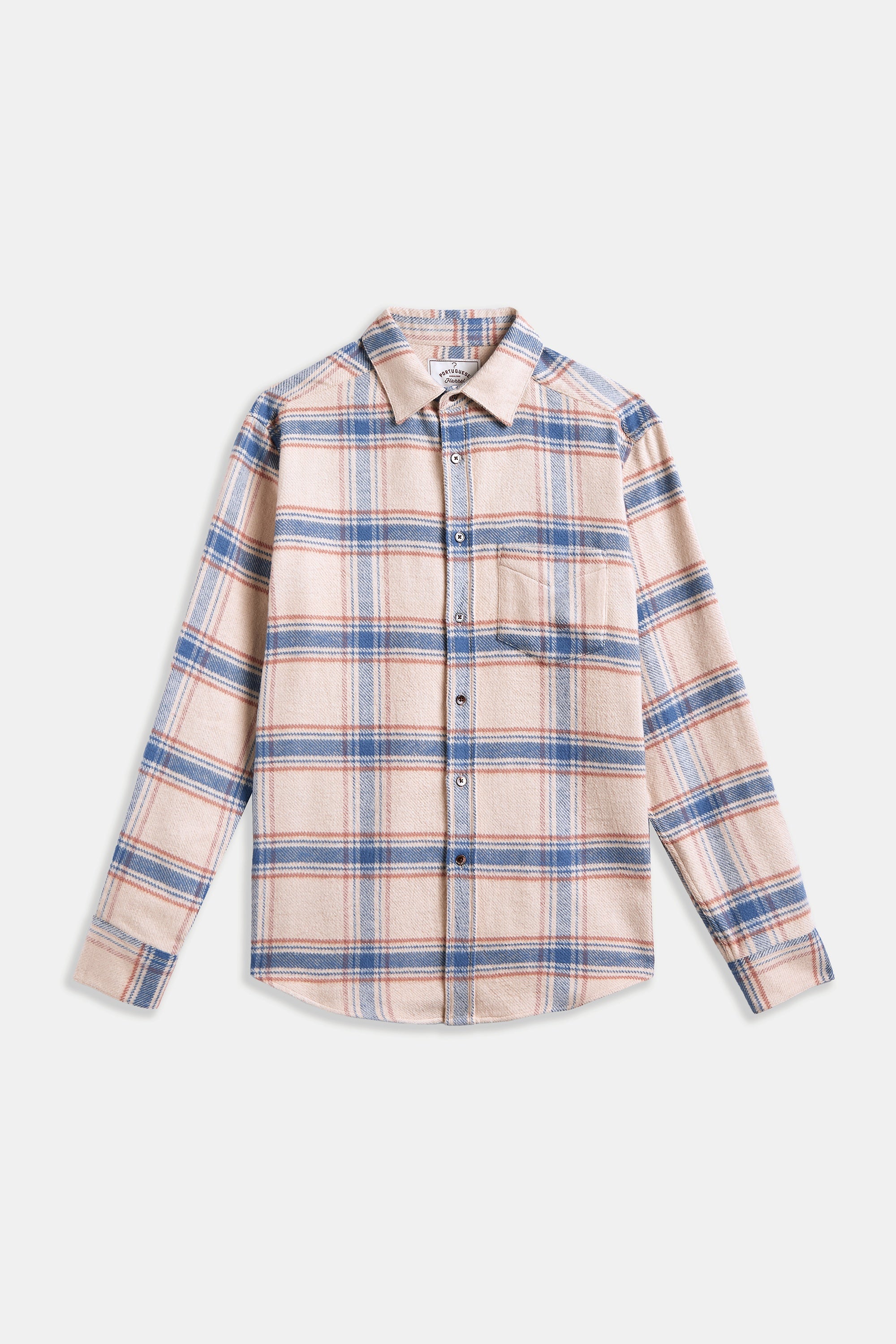 Serena Flannel Shirt Checked Beige