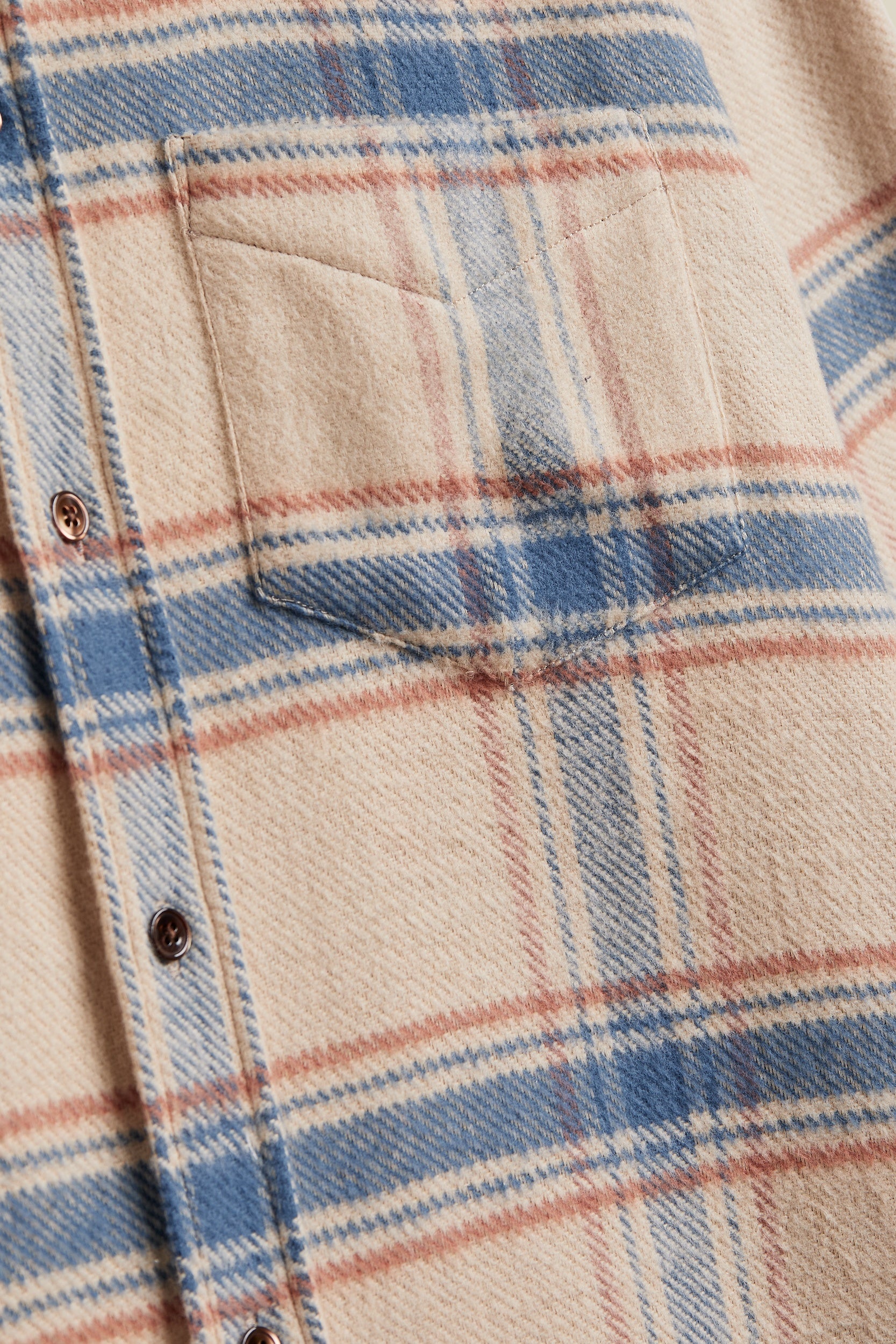 Serena Flannel Shirt Checked Beige