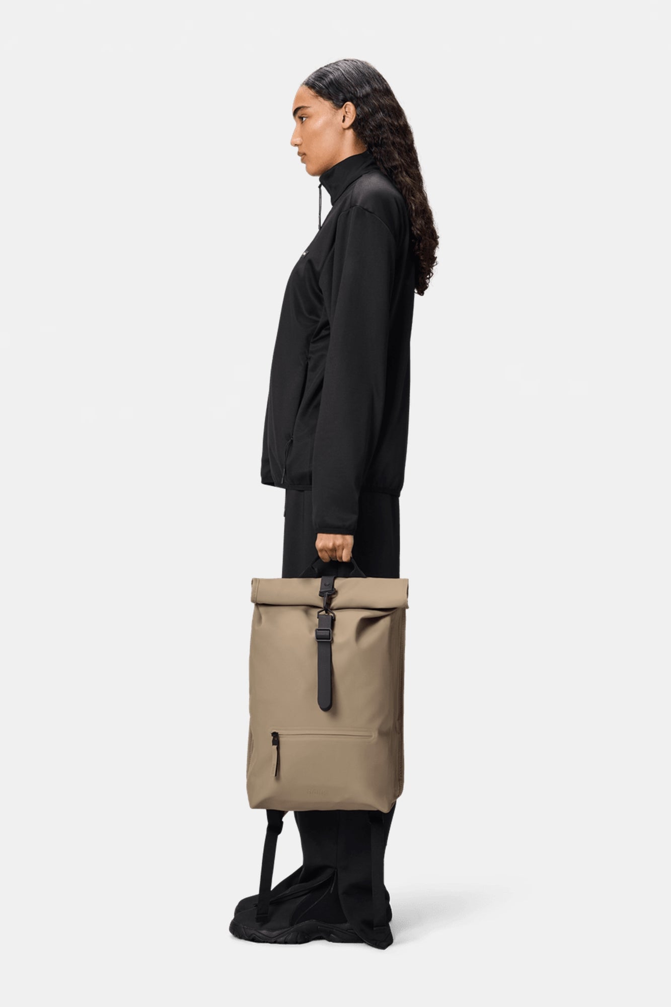 rains taupe backpack Rolltop Rucksack Beige – La Principal Shop