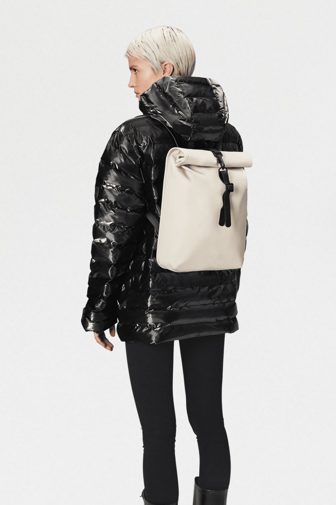 Rolltop Rucksack Mini Dune Ecru
