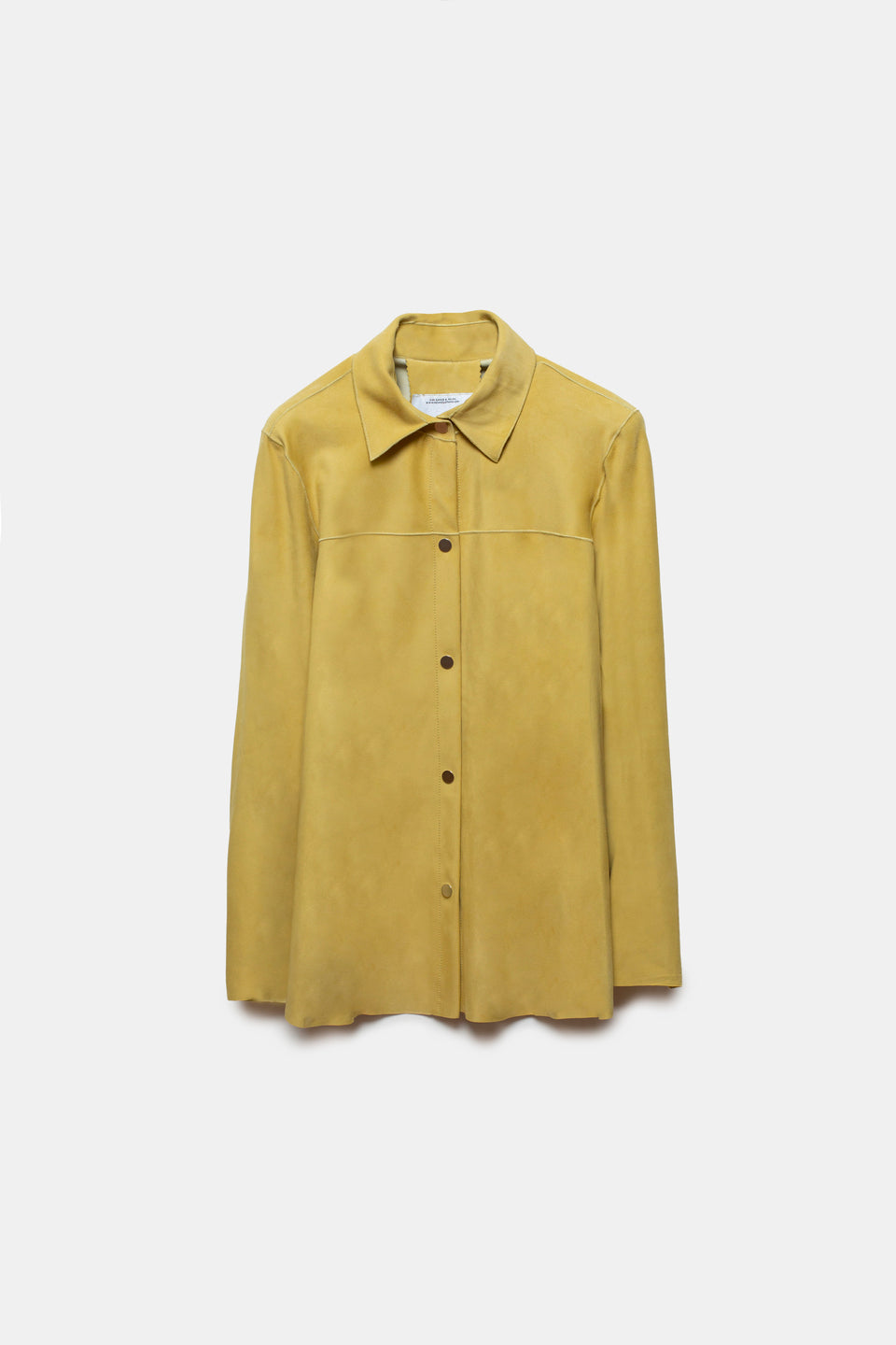 Randa Leather Overshirt Lime