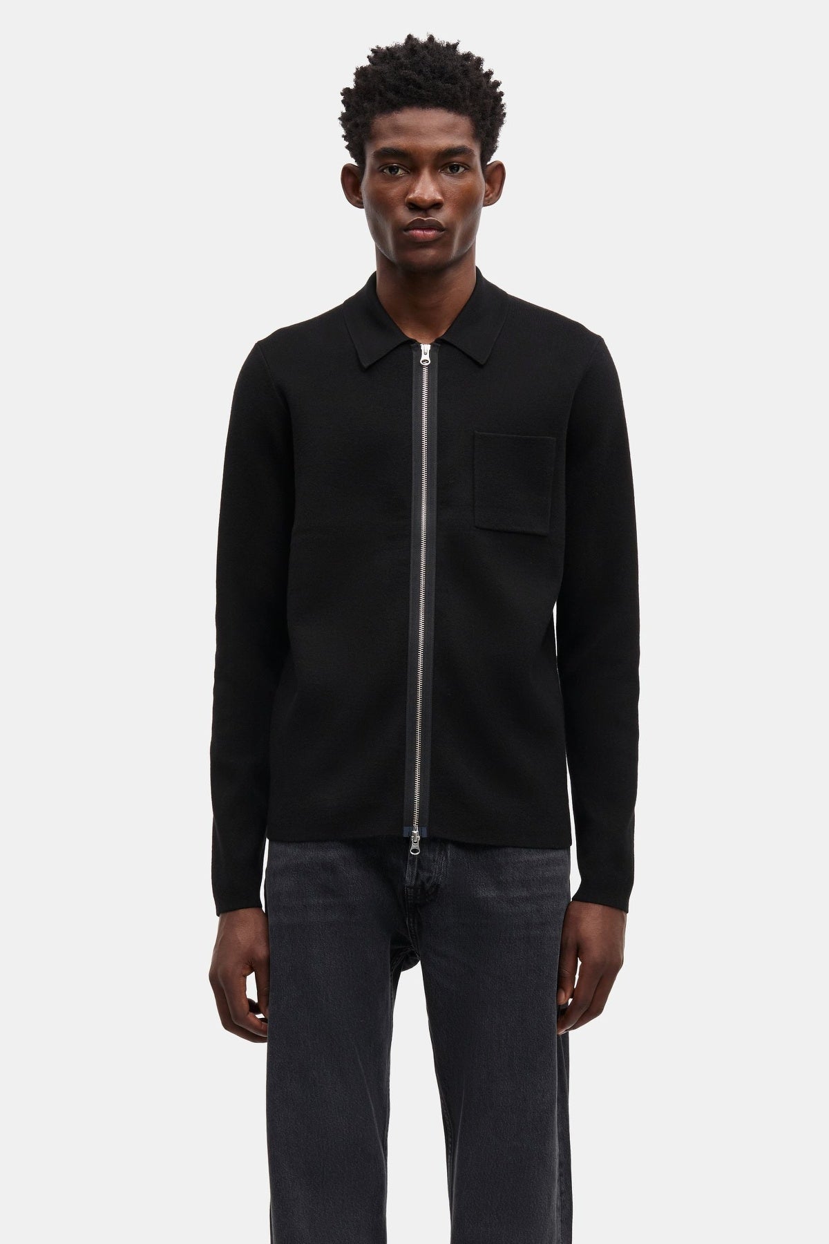 Guna Zip Cardigan Black