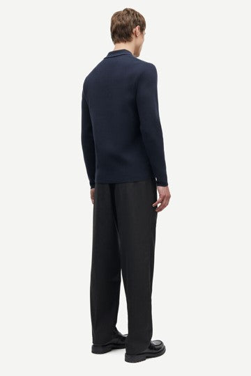 Guna Half Zip Polo Sweater Navy