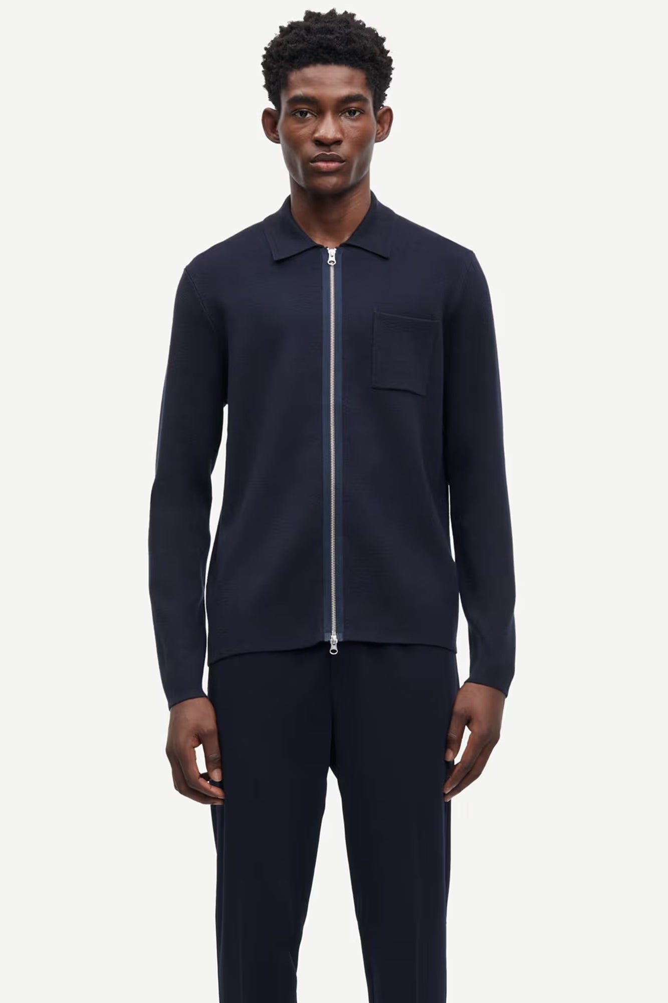 Guna Zip Cardigan Navy