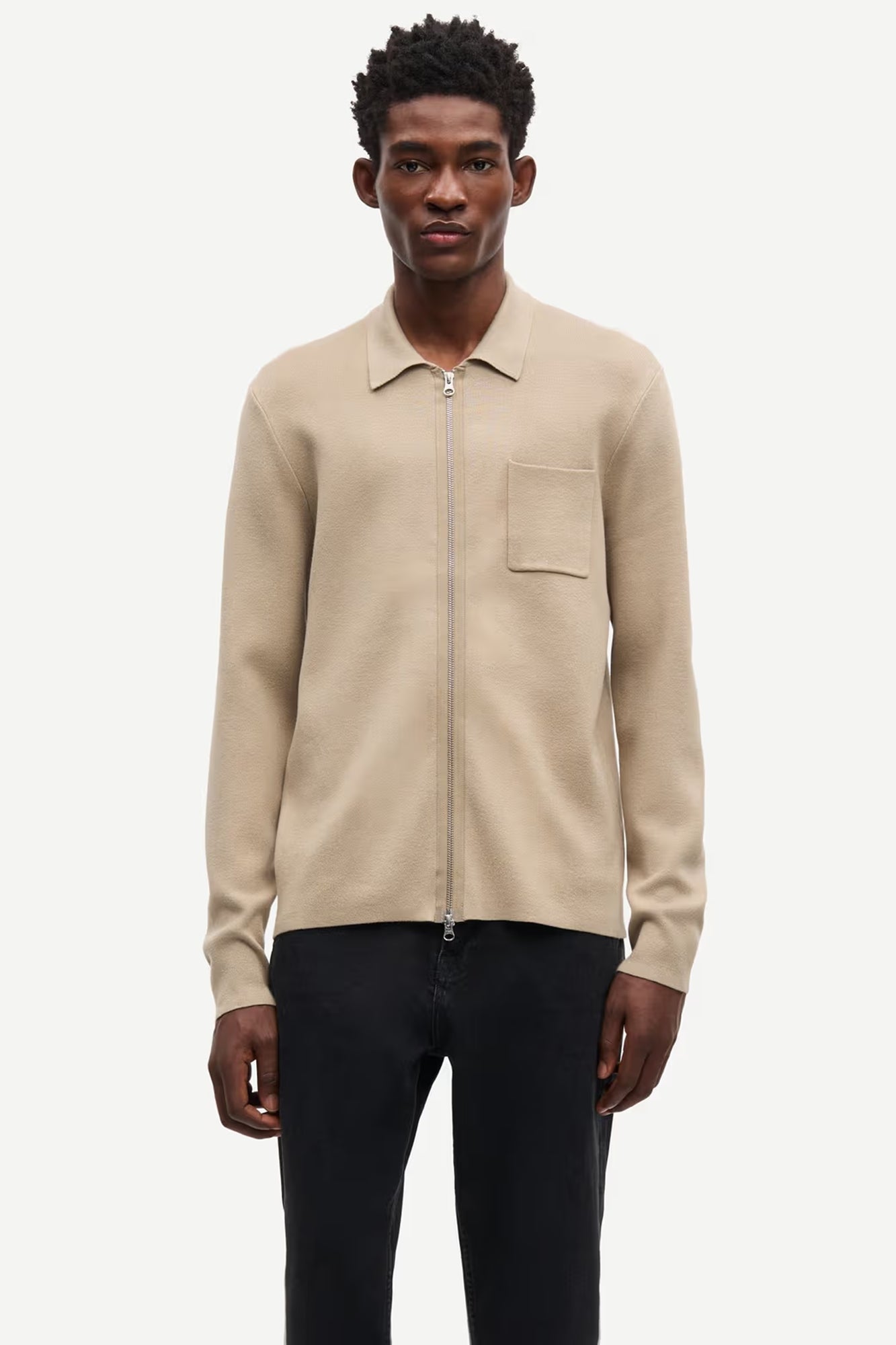 Guna Zip Cardigan Natural