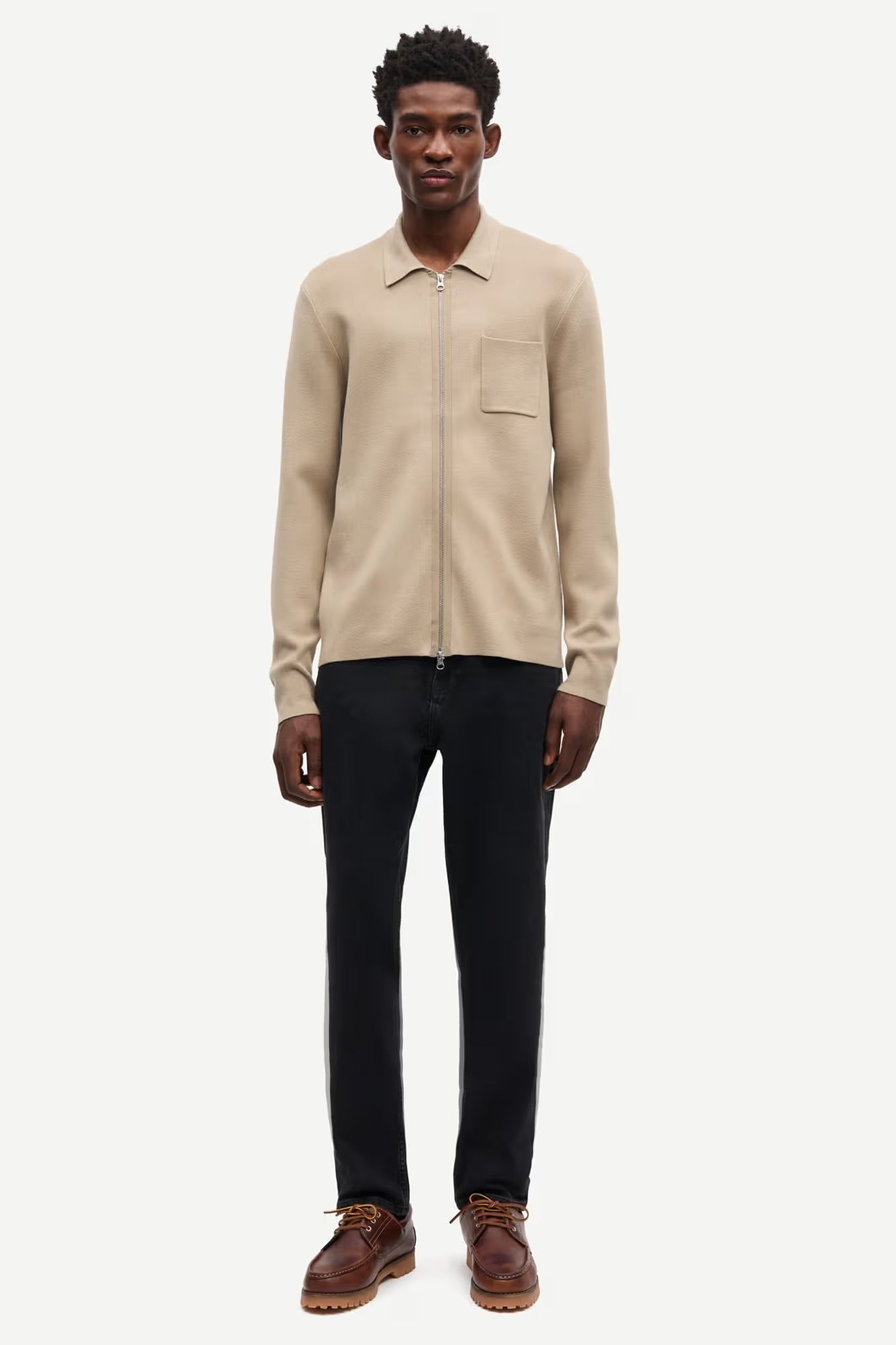 Guna Zip Cardigan Natural