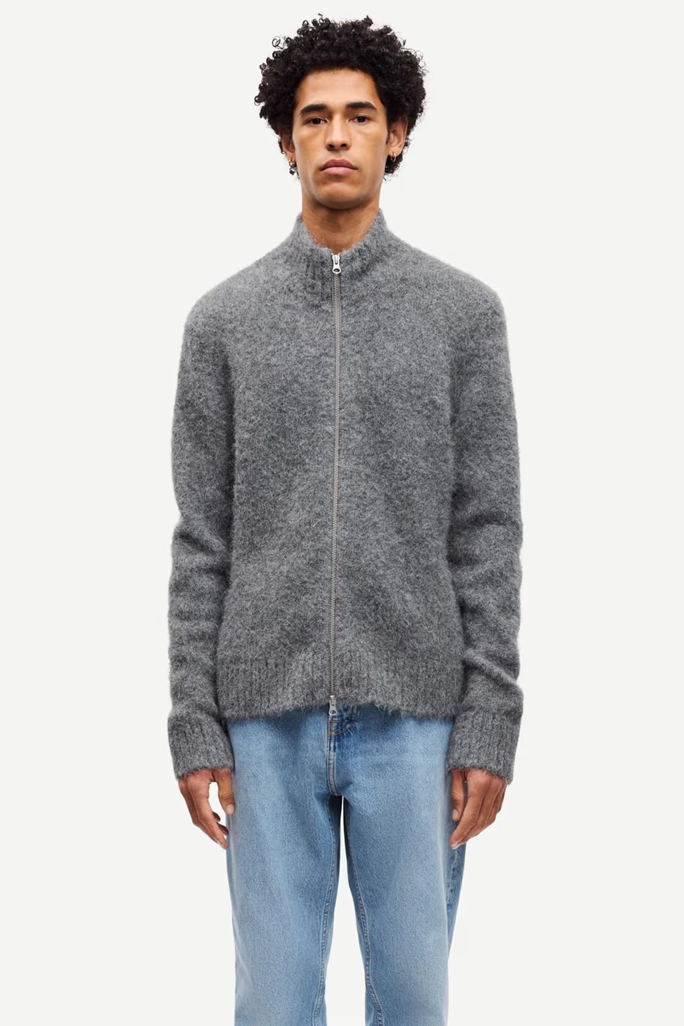Sajean Alpaca Zip Cardigan