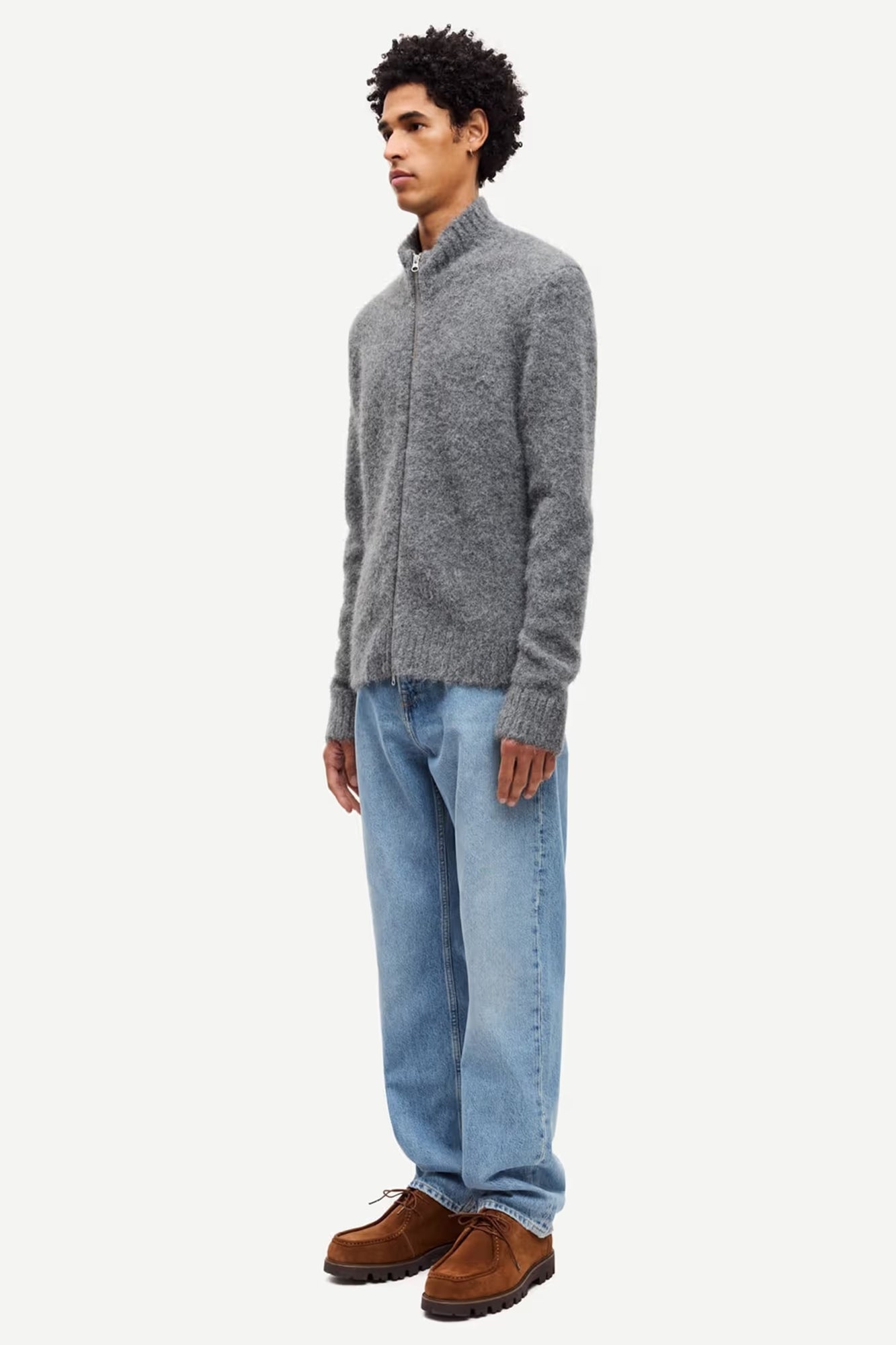 Sajean Alpaca Zip Cardigan