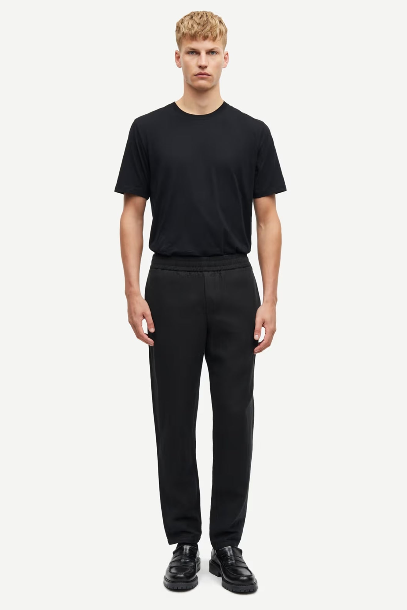 Smithy Cotton Linen Trousers Black