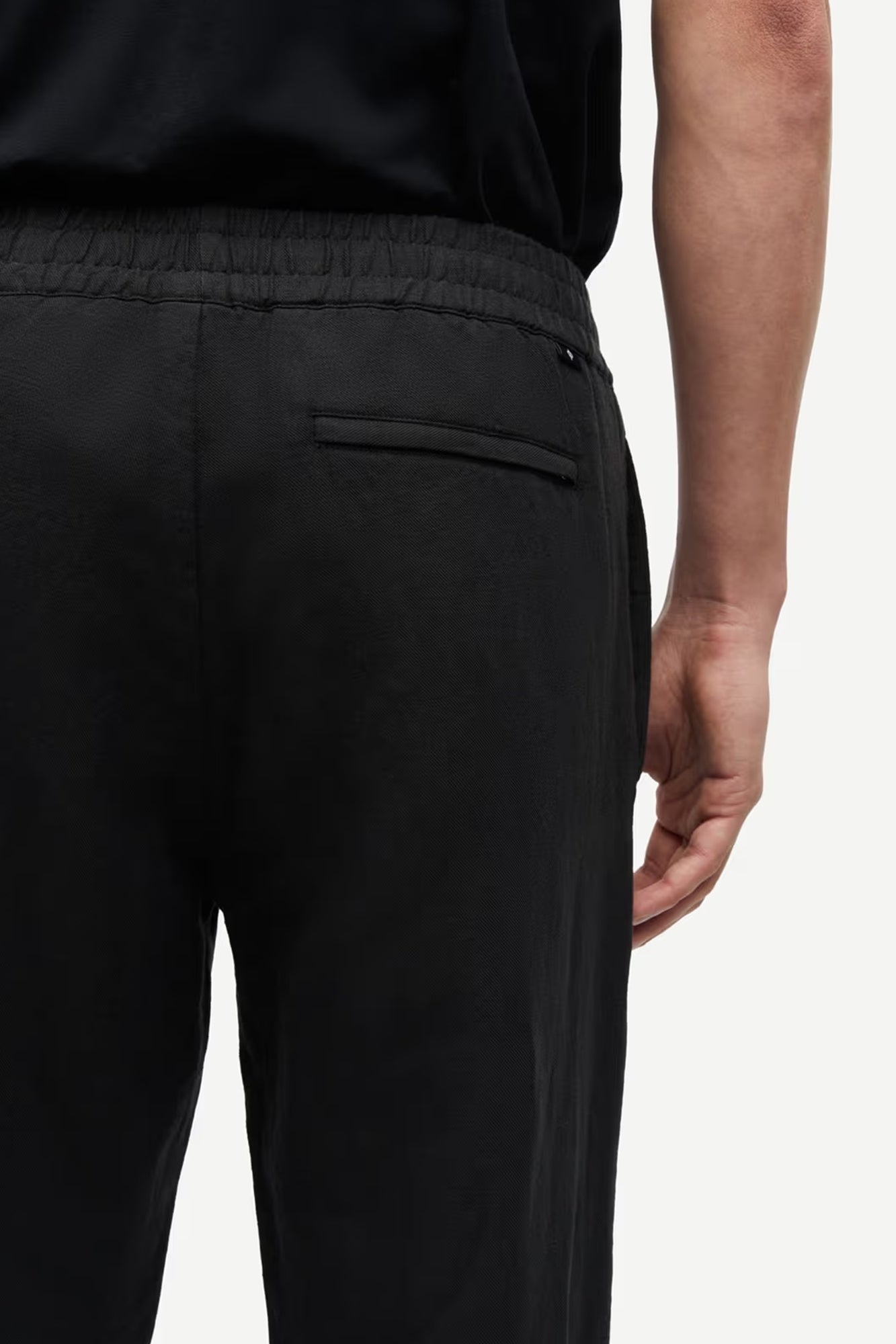 Smithy Cotton Linen Trousers Black