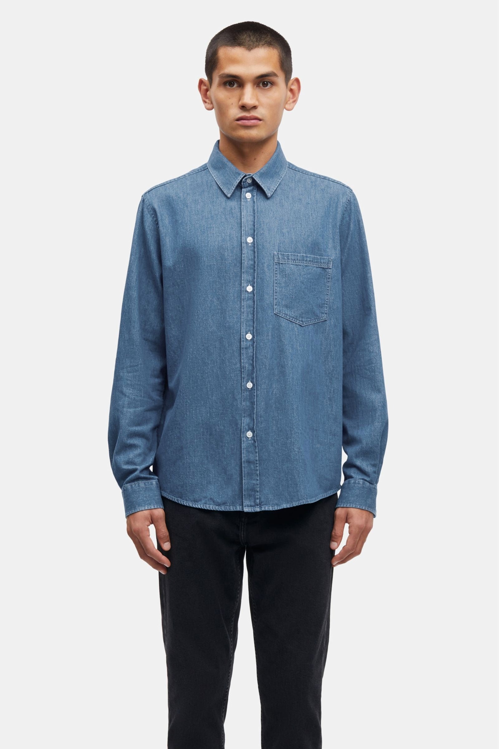 Saryan P Shirt Light Chambray