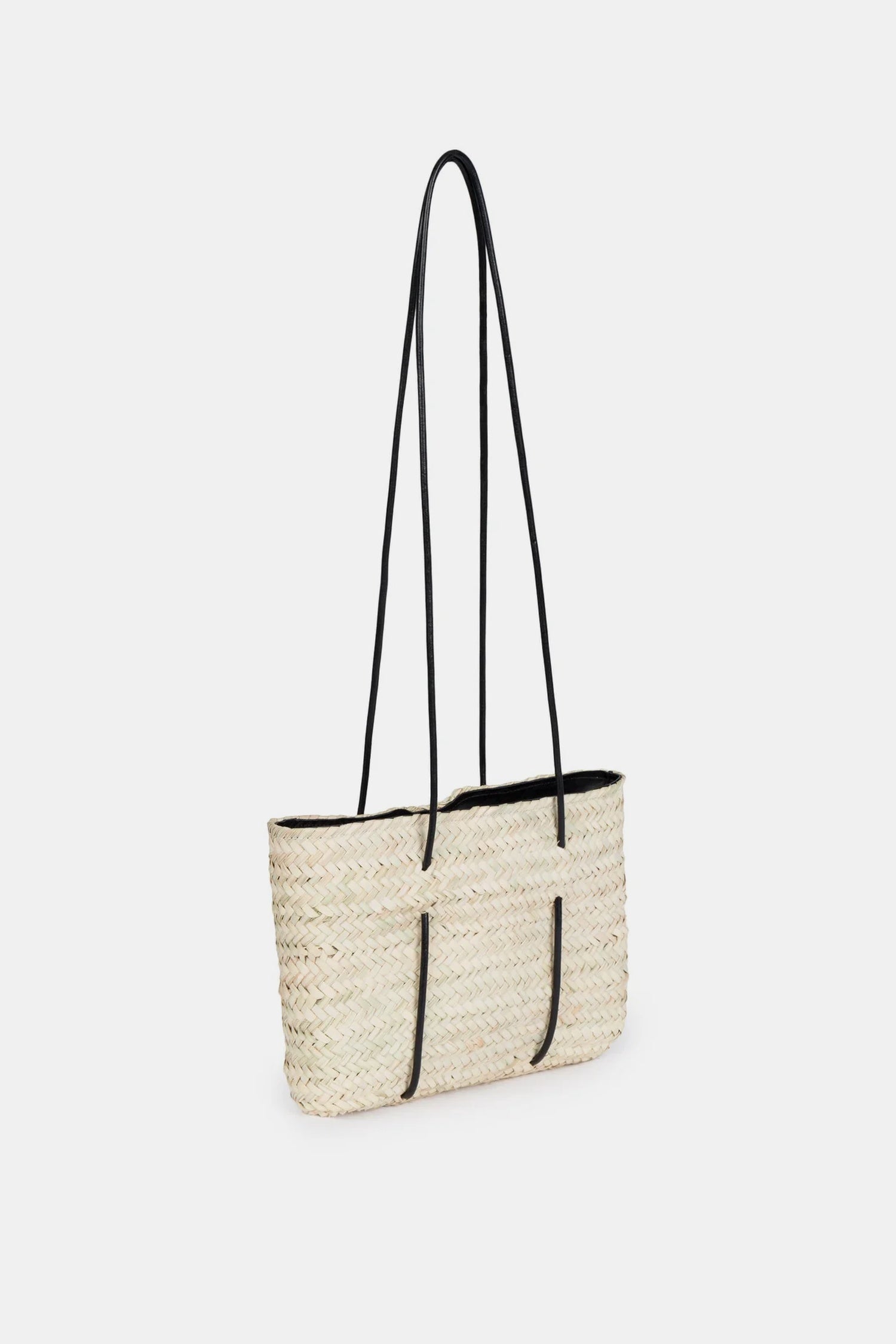 Maria Long Raffia Bag Black