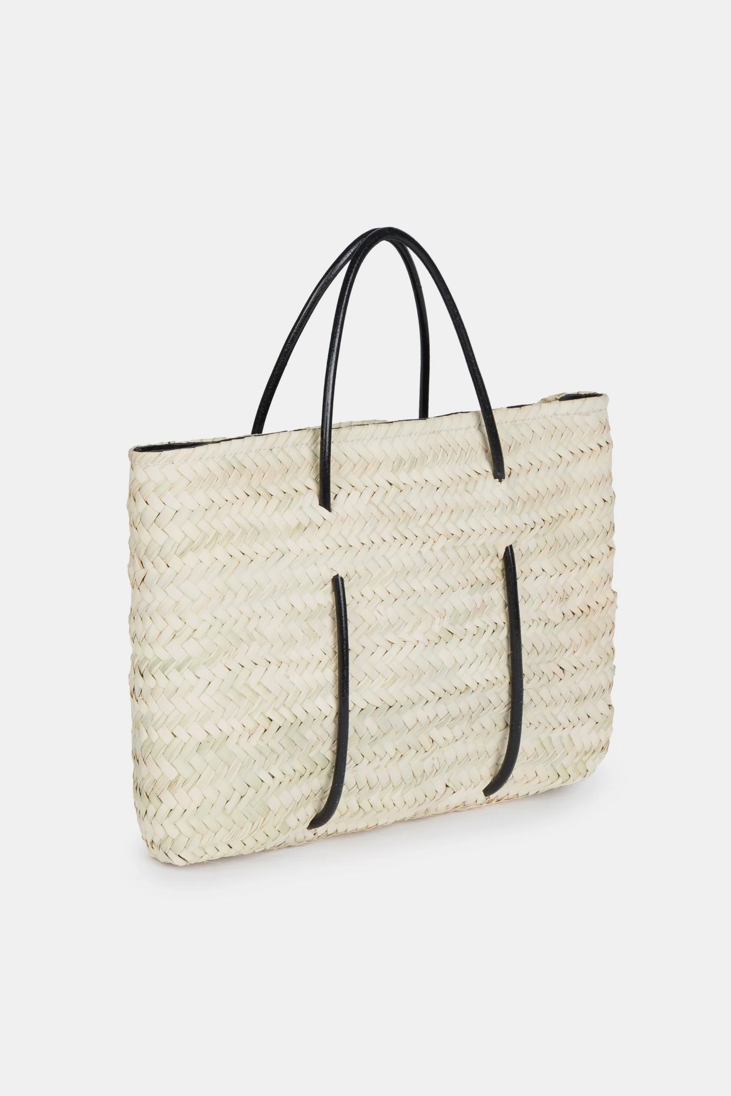 Maria Short Raffia Bag Black